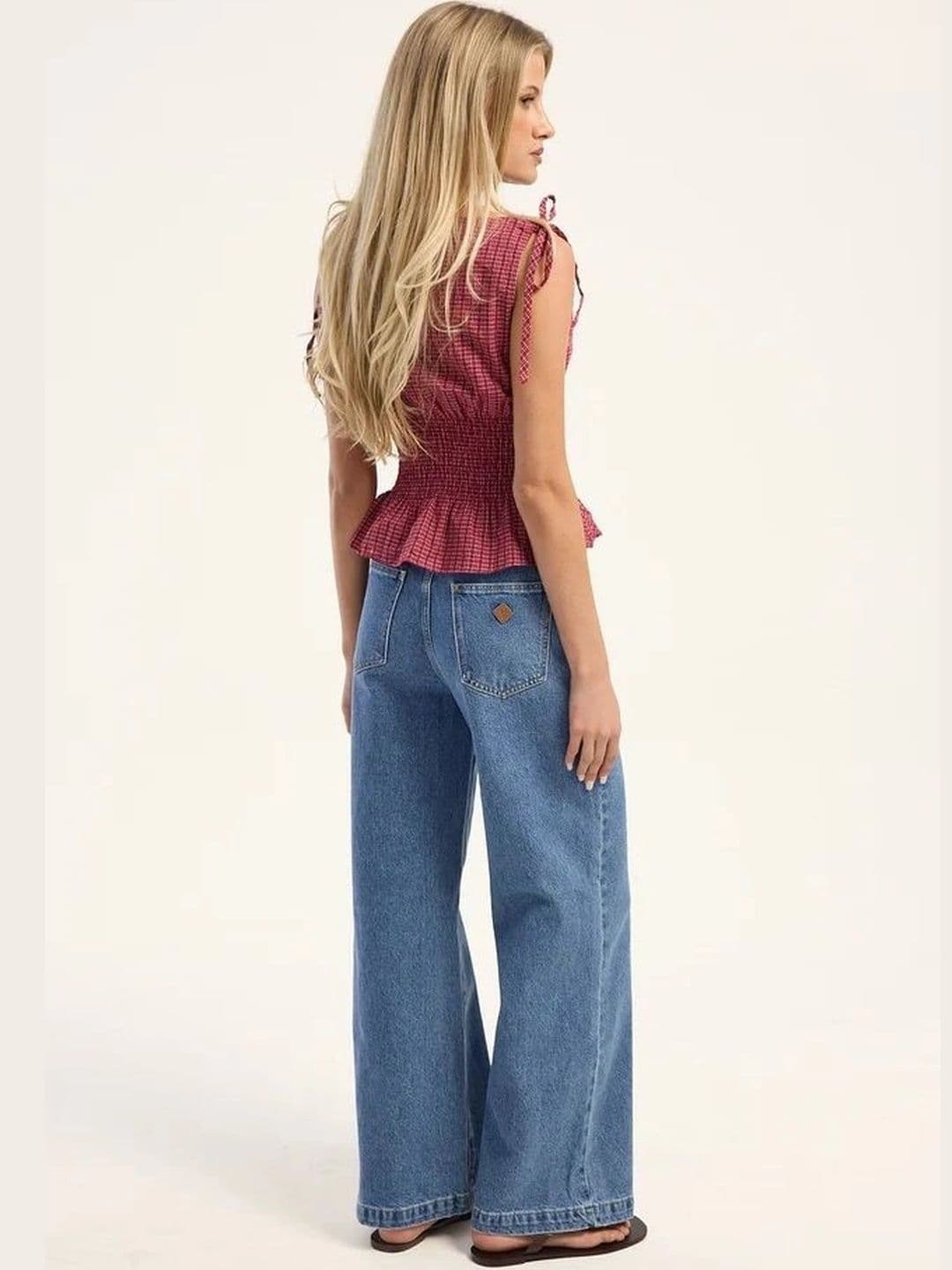 Aadvi Fashion Women Super Wide Leg High-Rise Stretchable Jeans thumbnail 2