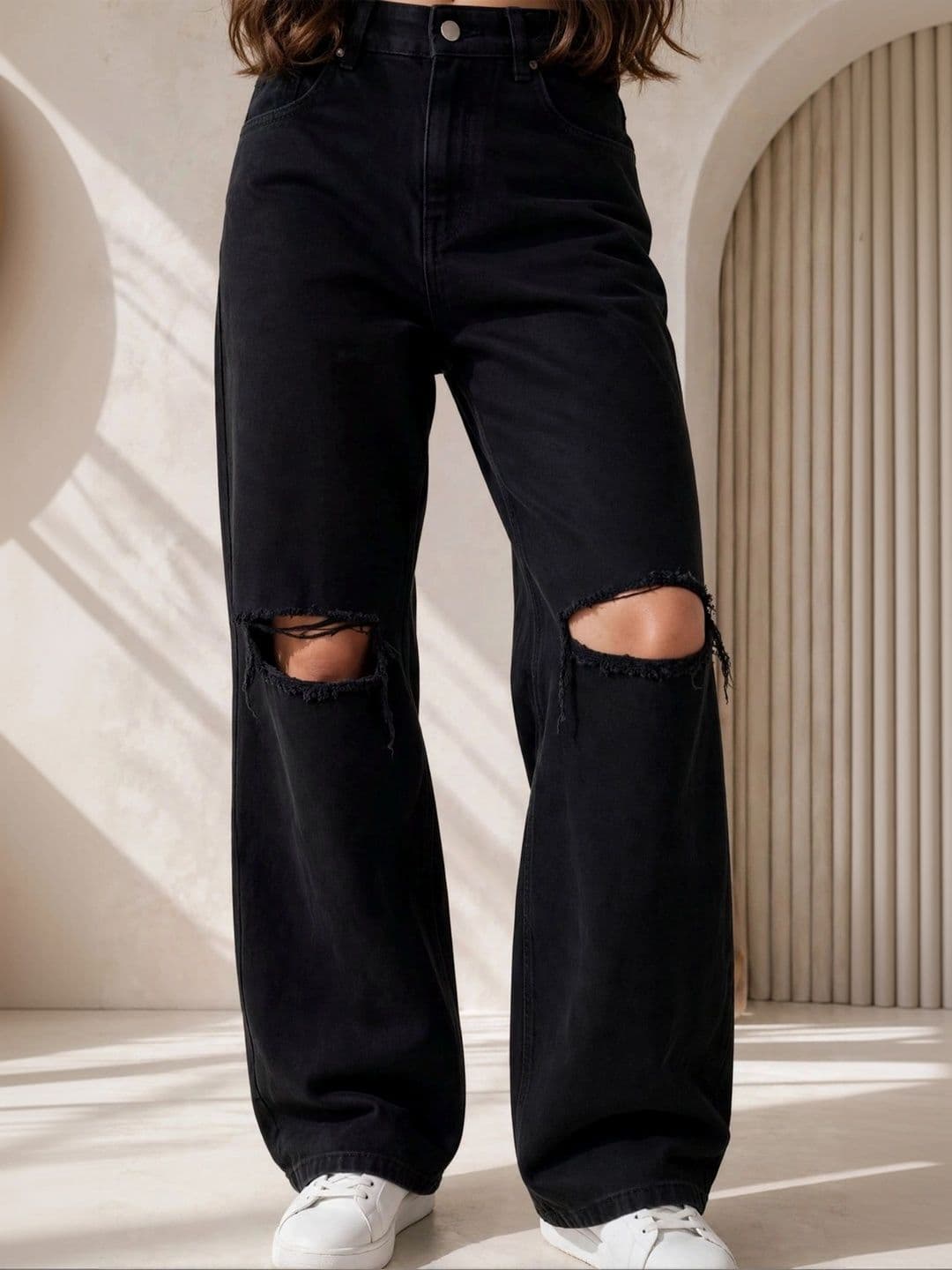 SZN Women Classic Regular Fit Mid-Rise Highly Distressed Stretchable Jeans - view 1