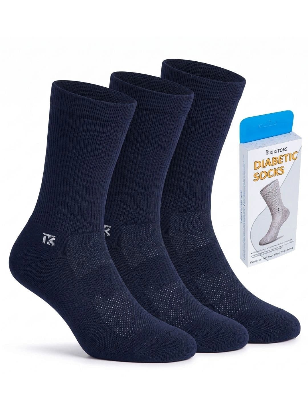 Kikitoes Men Pack of 3 Diabetic Bamboo Assorted Above Ankle Socks - view 1