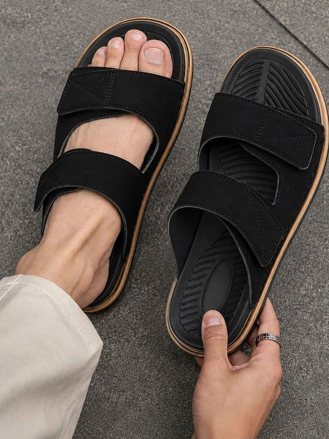 Roadster Men Suede Comfort Sandals thumbnail 6