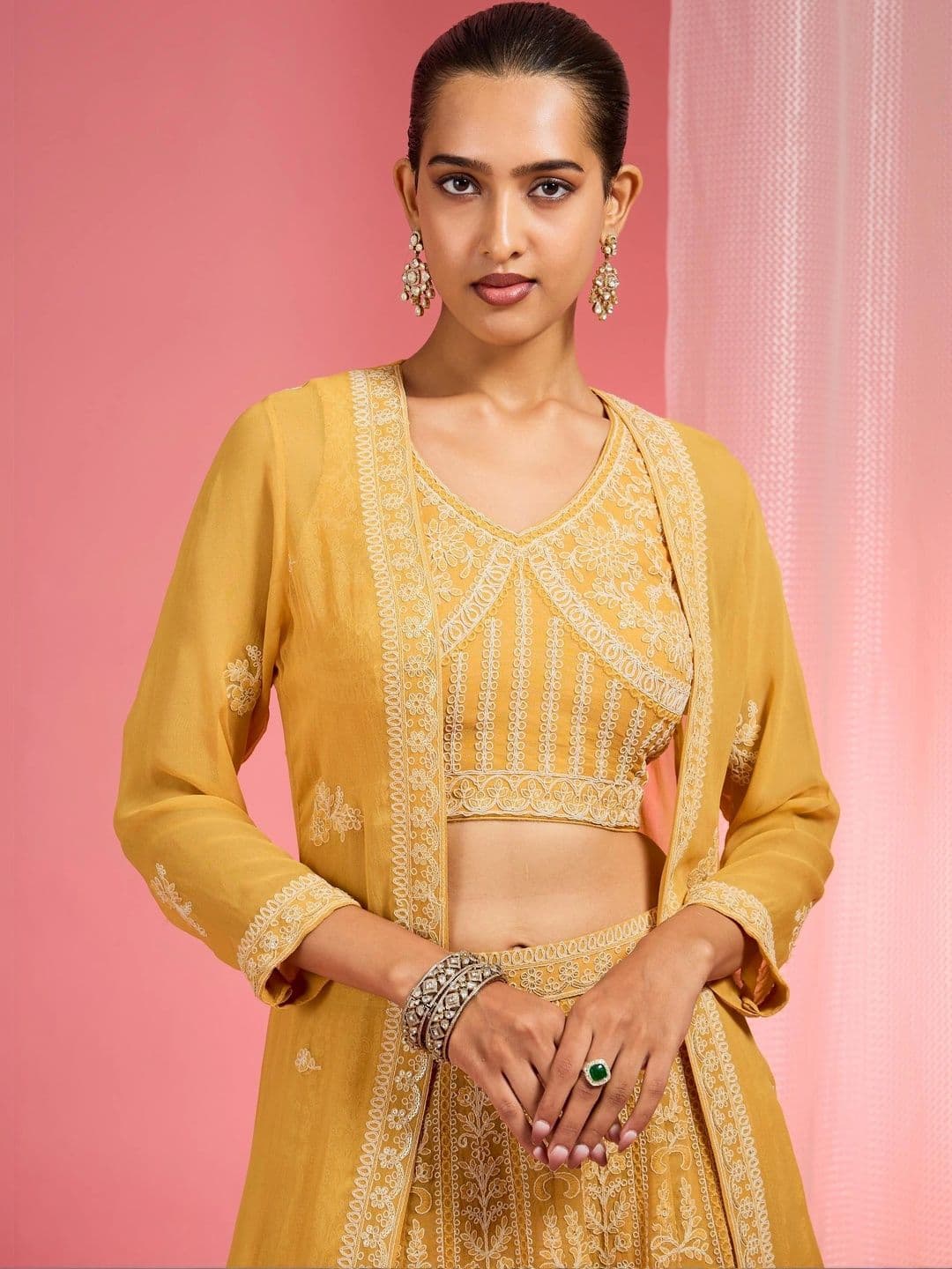 MILU MADAN Embroidered Thread Work Semi-Stitched thumbnail 3