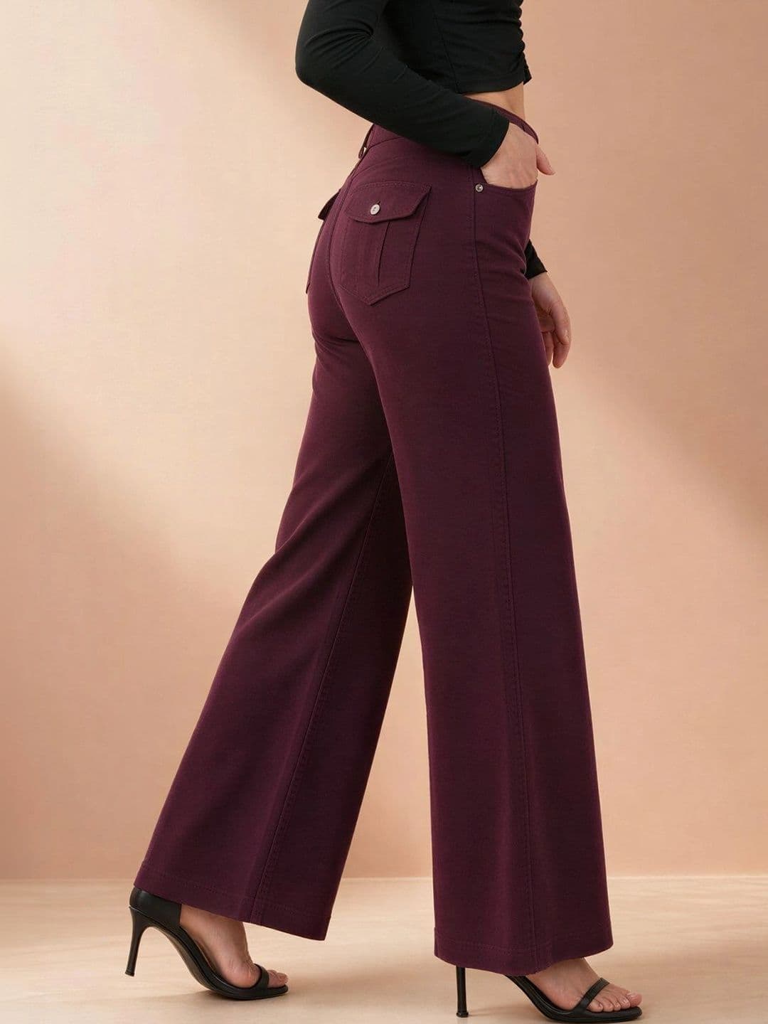 ATELIER REBEL Women Wide Leg Mid-Rise Jeans thumbnail 7