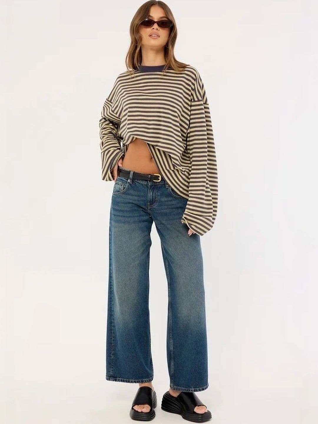 Aadvi Fashion Women Super Wide Leg High-Rise Stretchable Jeans - view 1