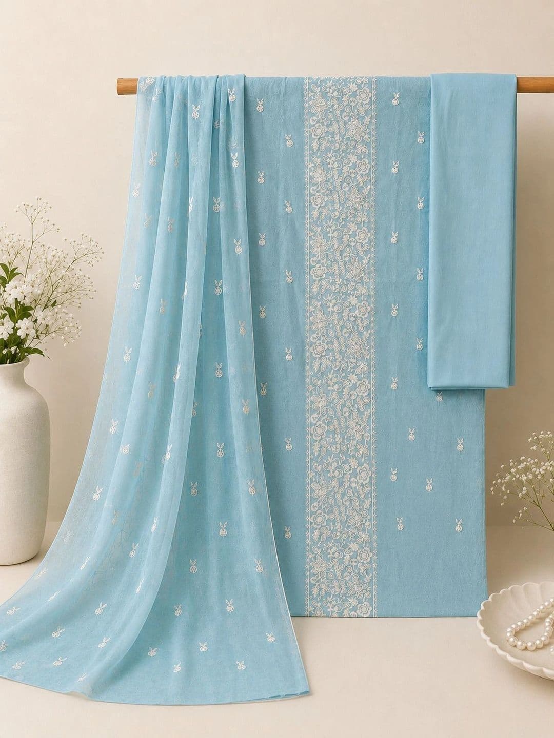 Krishna Tanna Embroidered Unstitched Dress Material thumbnail 3
