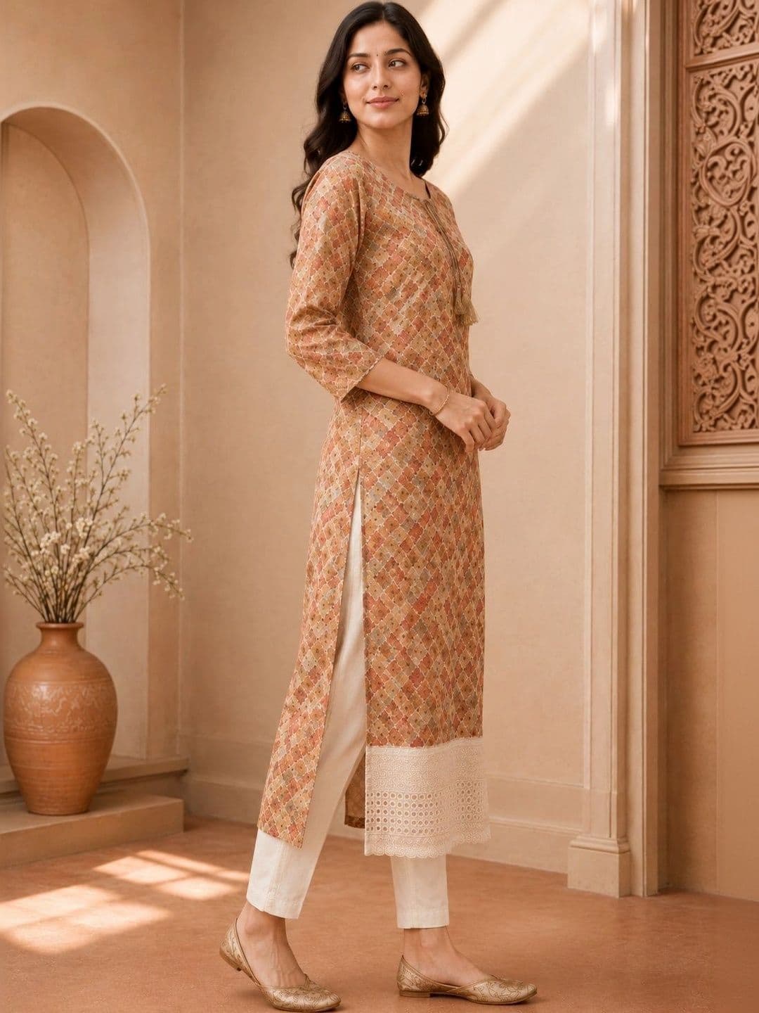 Anouk Women Geometric Printed Kurta thumbnail 3