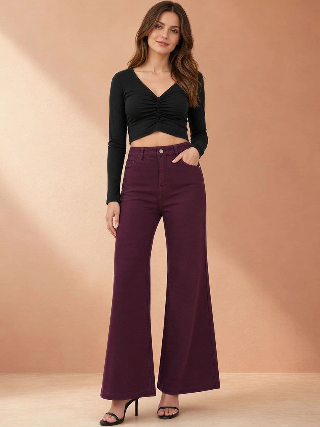 ATELIER REBEL Women Wide Leg Mid-Rise Jeans thumbnail 5