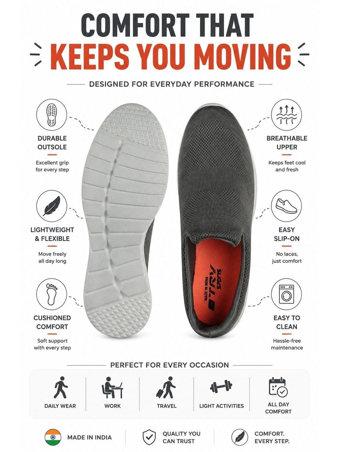 TRV Men Walking Shoes thumbnail 5
