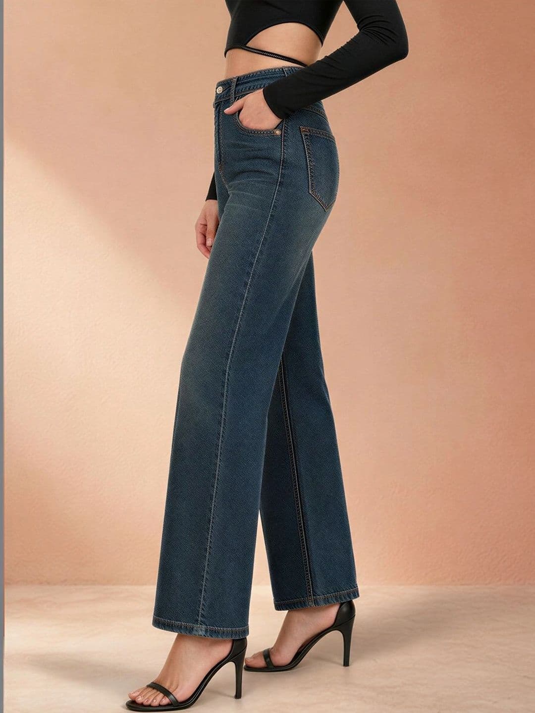ATELIER REBEL Women Relaxed Fit Mid-Rise Light Fade Jeans thumbnail 7