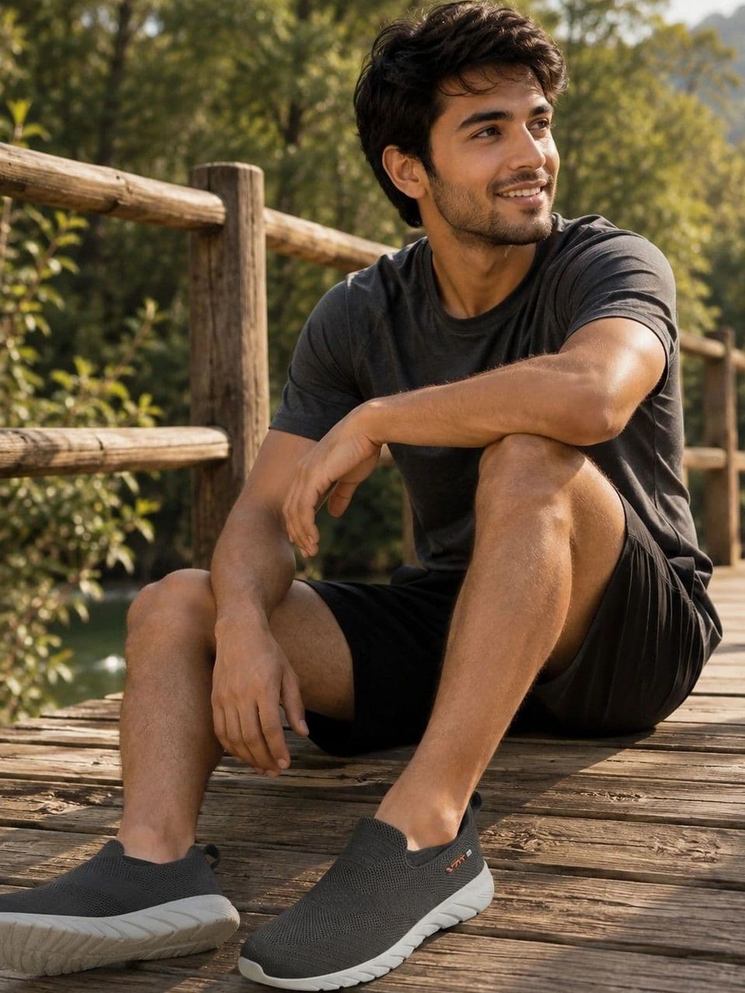 TRV Men Mesh Running Non-Marking Shoes - view 1