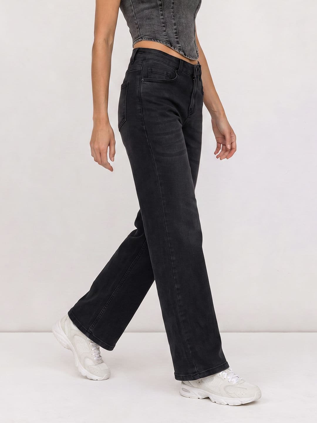 The Roadster Life Co. Women Straight Fit High-Rise Stretchable Jeans thumbnail 2