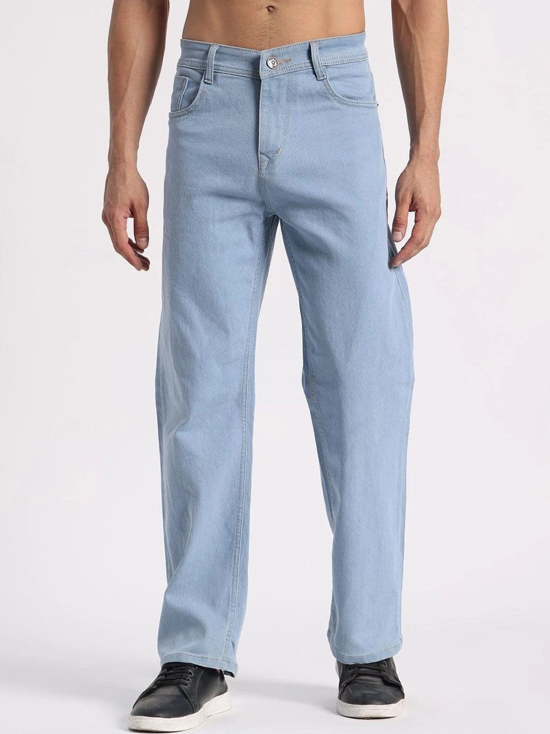 SYNZO Men Relaxed Fit Mid-Rise Light Fade Stretchable Jeans - view 1