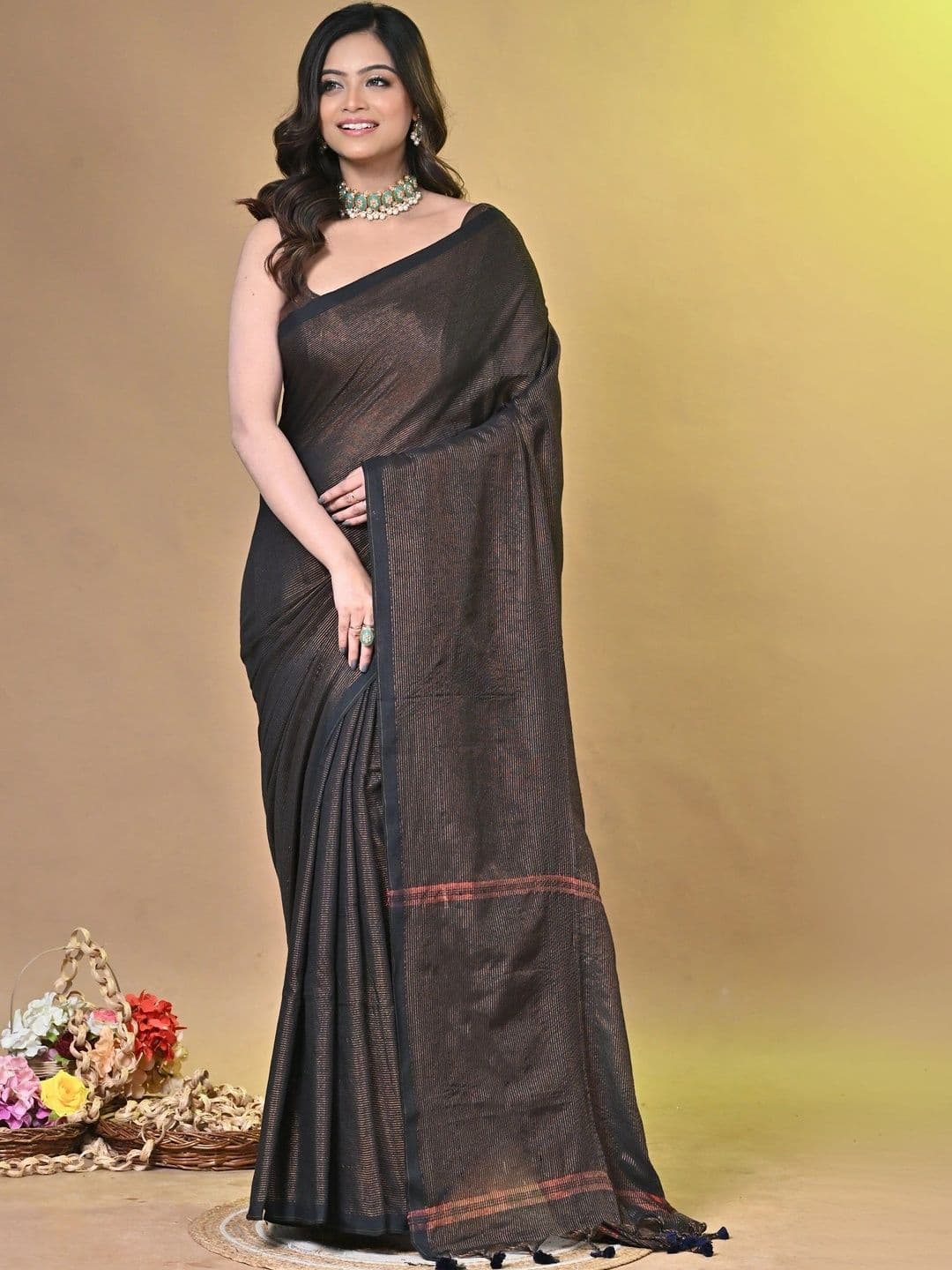 SAANTHA Tissue Fusion Saree thumbnail 4