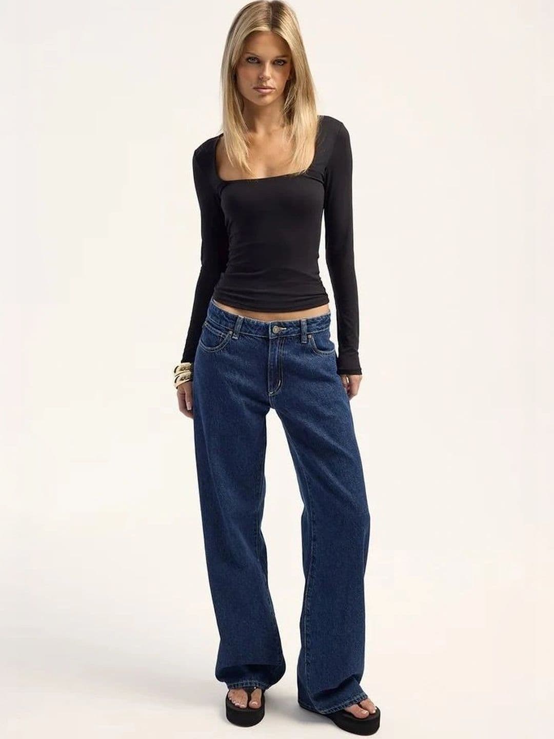 Aadvi Fashion Women Comfort Wide Leg High-Rise Stretchable Jeans - view 1
