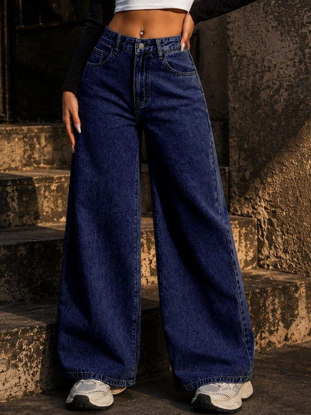 Flying Girls Women Comfort Boyfriend Fit High-Rise Light Fade Stretchable Jeans - view 1