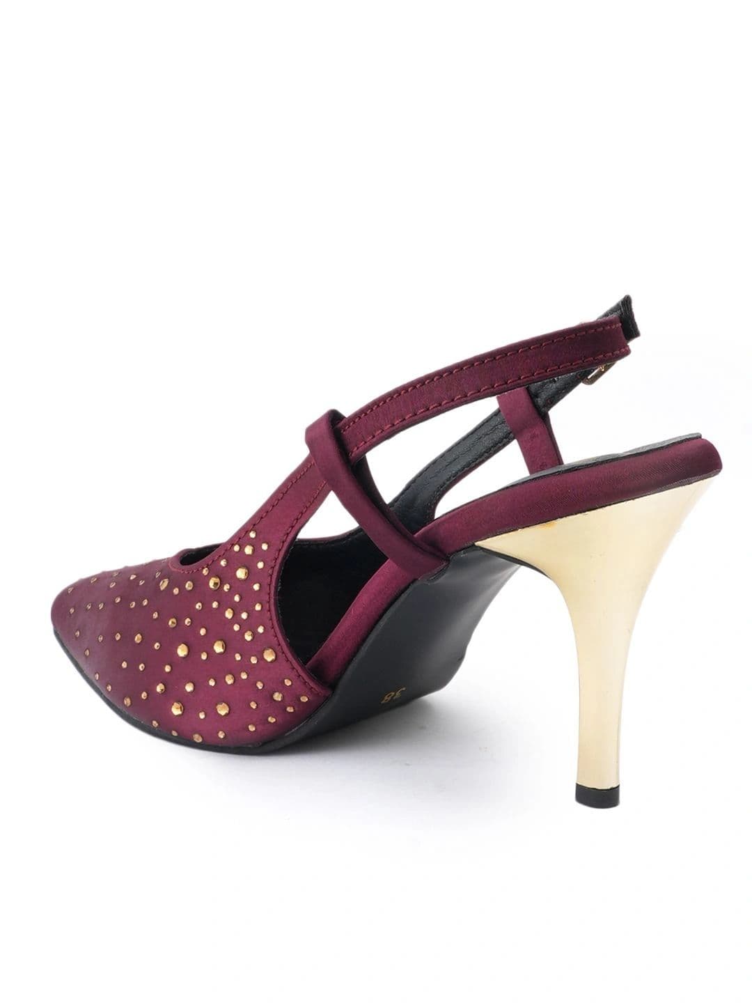 Lavie Embellished PU Slim Heeled Pumps thumbnail 5