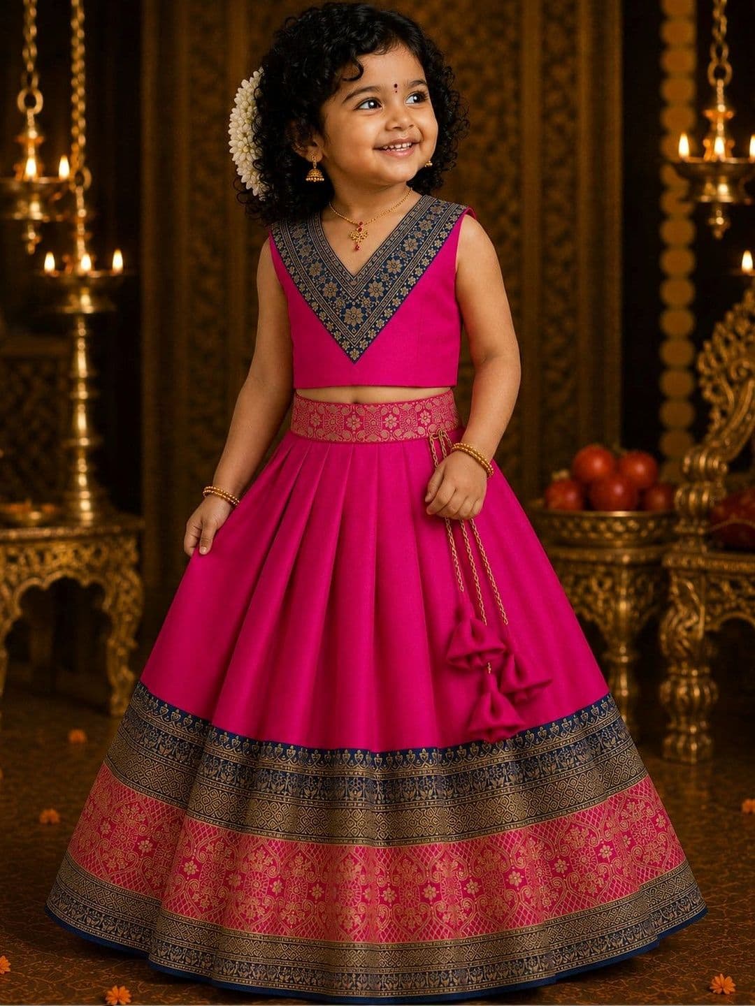amzira Girls Ready to Wear Lehenga & thumbnail 4