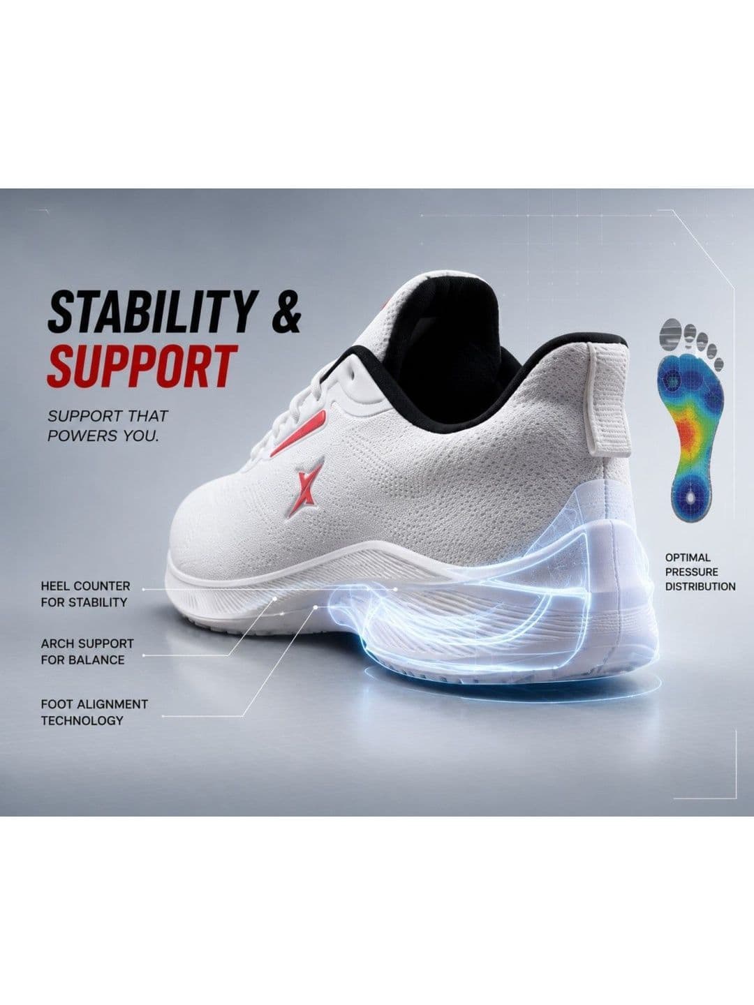 KRAASA Men Textile Running Non-Marking Shoes thumbnail 3