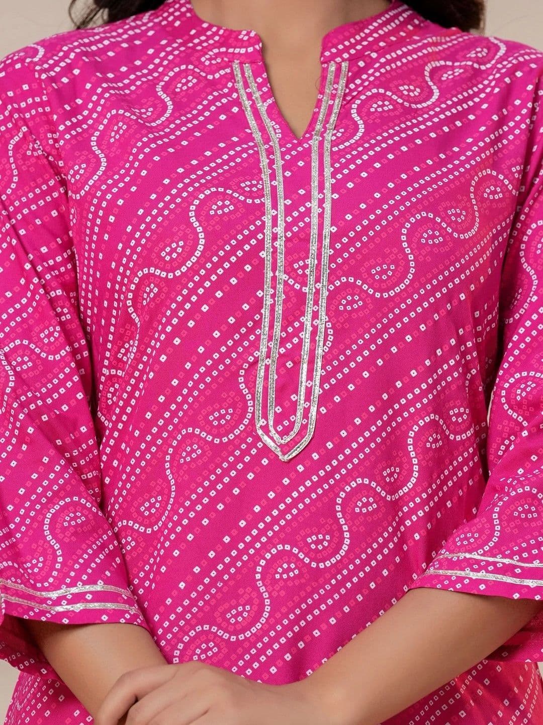 JAIPUR SARAI Women Ethnic Motifs Printed Thread Work Kurta thumbnail 3
