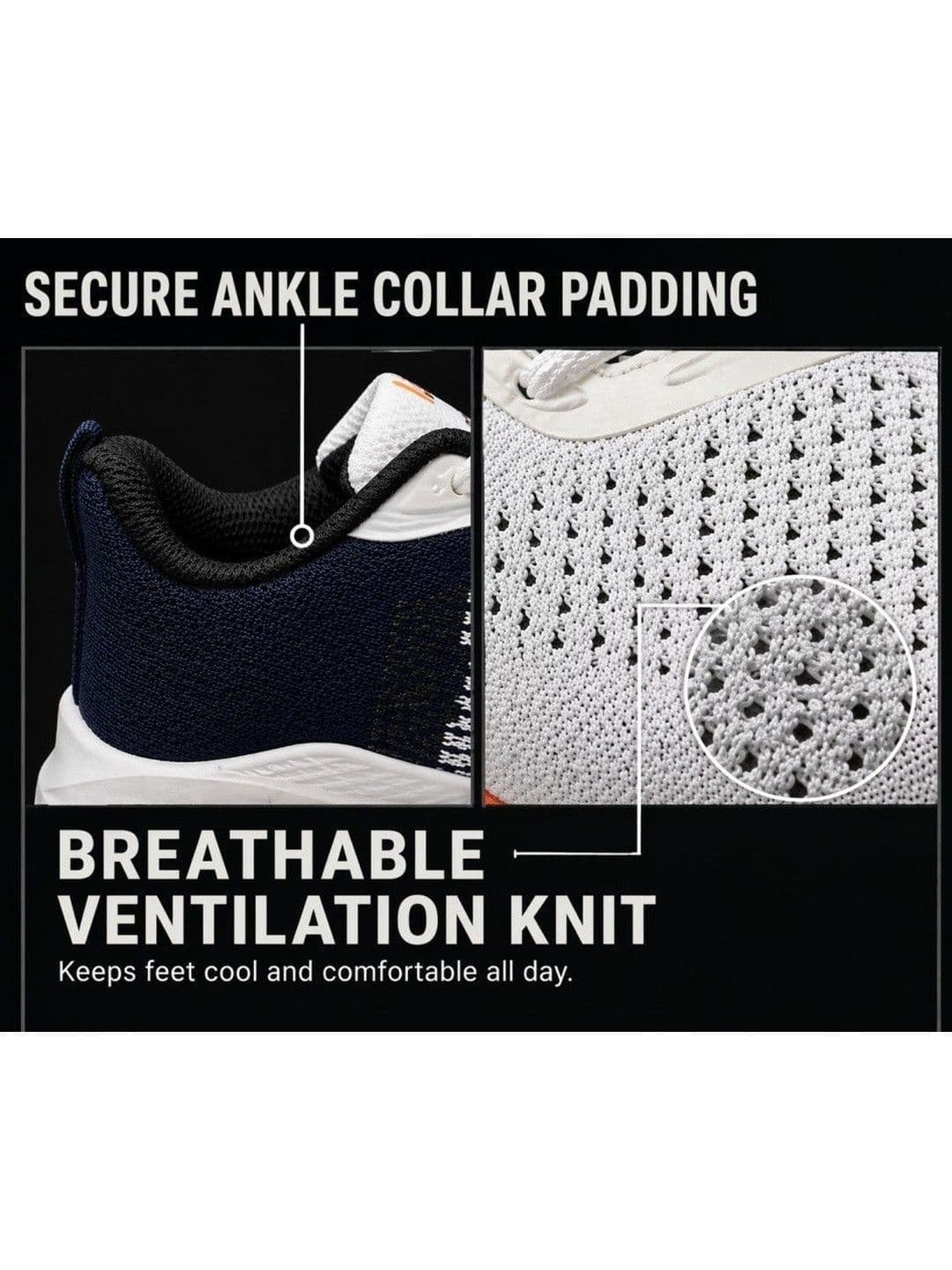 KRAASA Men Mesh Running Non-Marking Shoes thumbnail 4