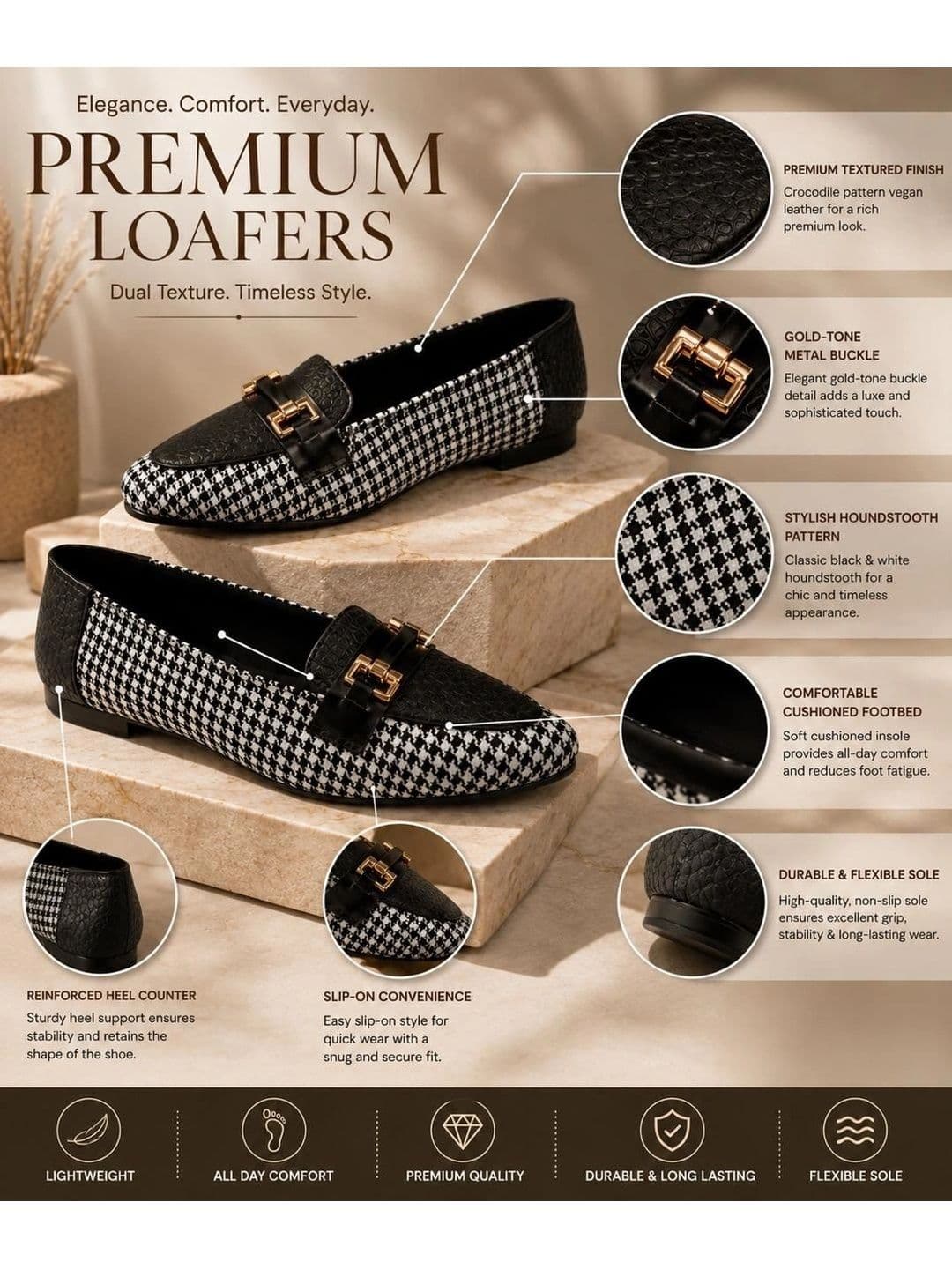 SUKUN Women Printed Flats with Buckles thumbnail 3