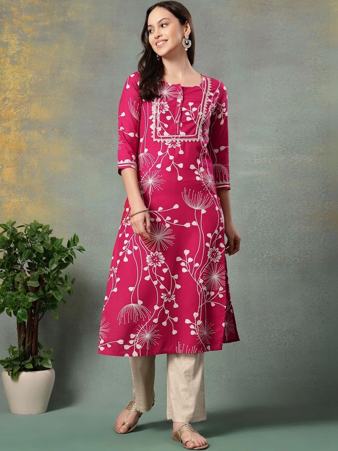 God Bless Women Floral Printed Floral Kurta - view 1