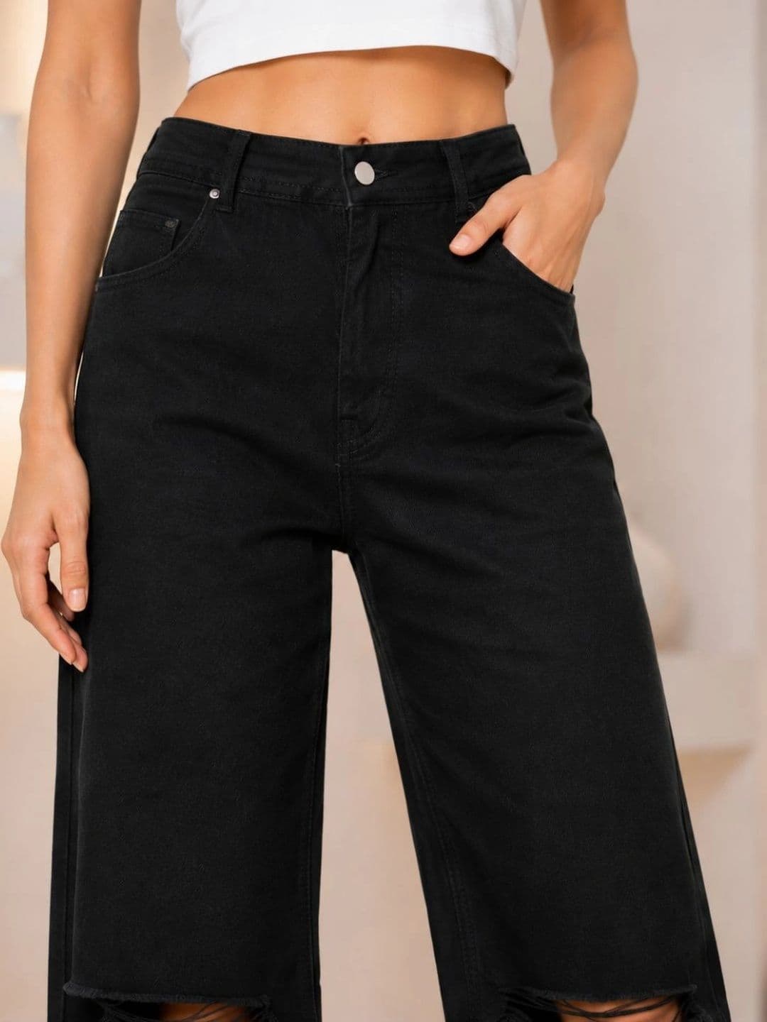 Moda Rapido Women Classic Regular Fit Mid-Rise Highly Distressed Stretchable Jeans thumbnail 3