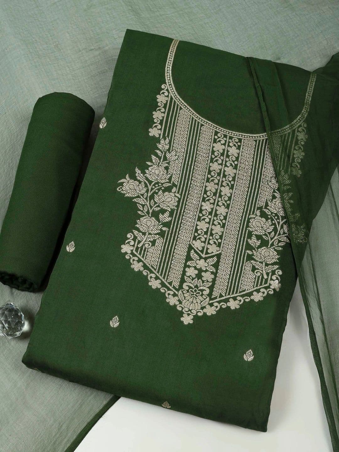 Meena Bazaar Unstitched Dress Material - view 1