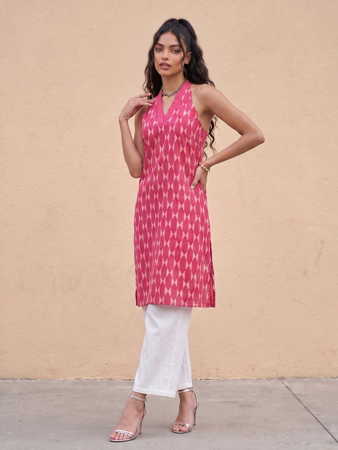 fusion by glitchez Women Geometric Printed Kurta thumbnail 4