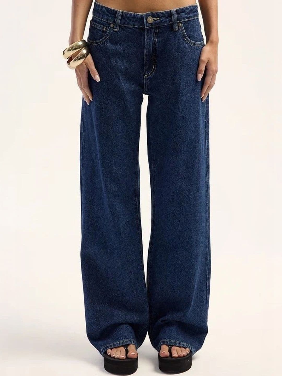 Aadvi Fashion Women Comfort Wide Leg High-Rise Stretchable Jeans thumbnail 4