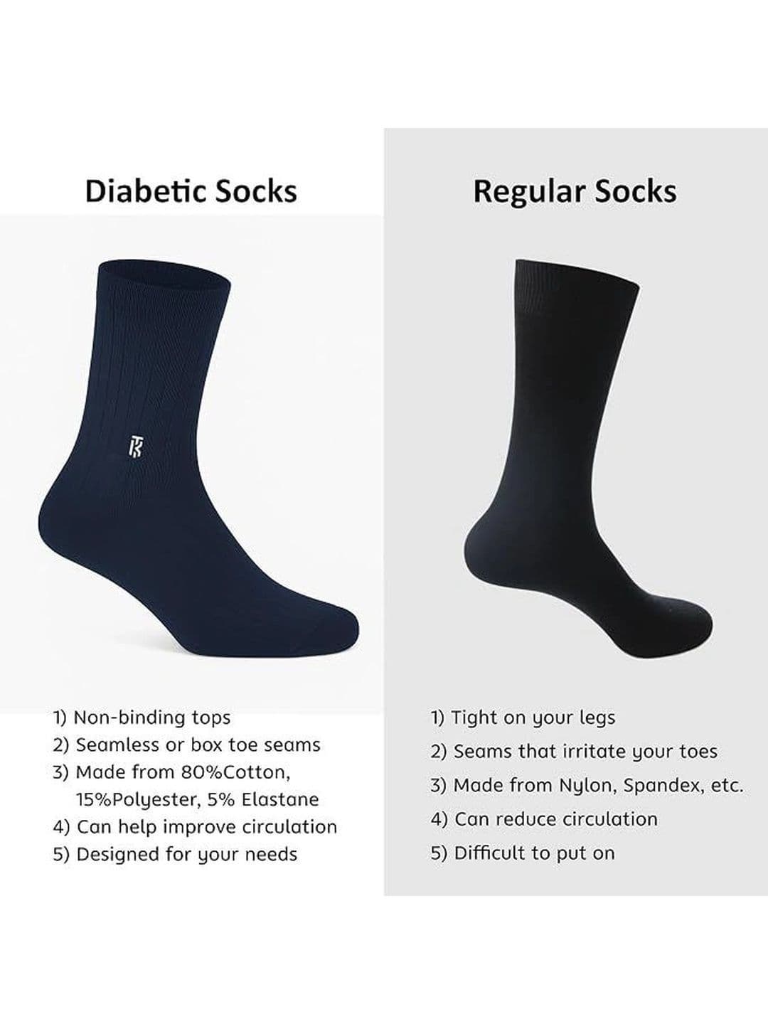 Kikitoes Men Pack of 3 Diabetic Bamboo Assorted Above Ankle Socks thumbnail 3