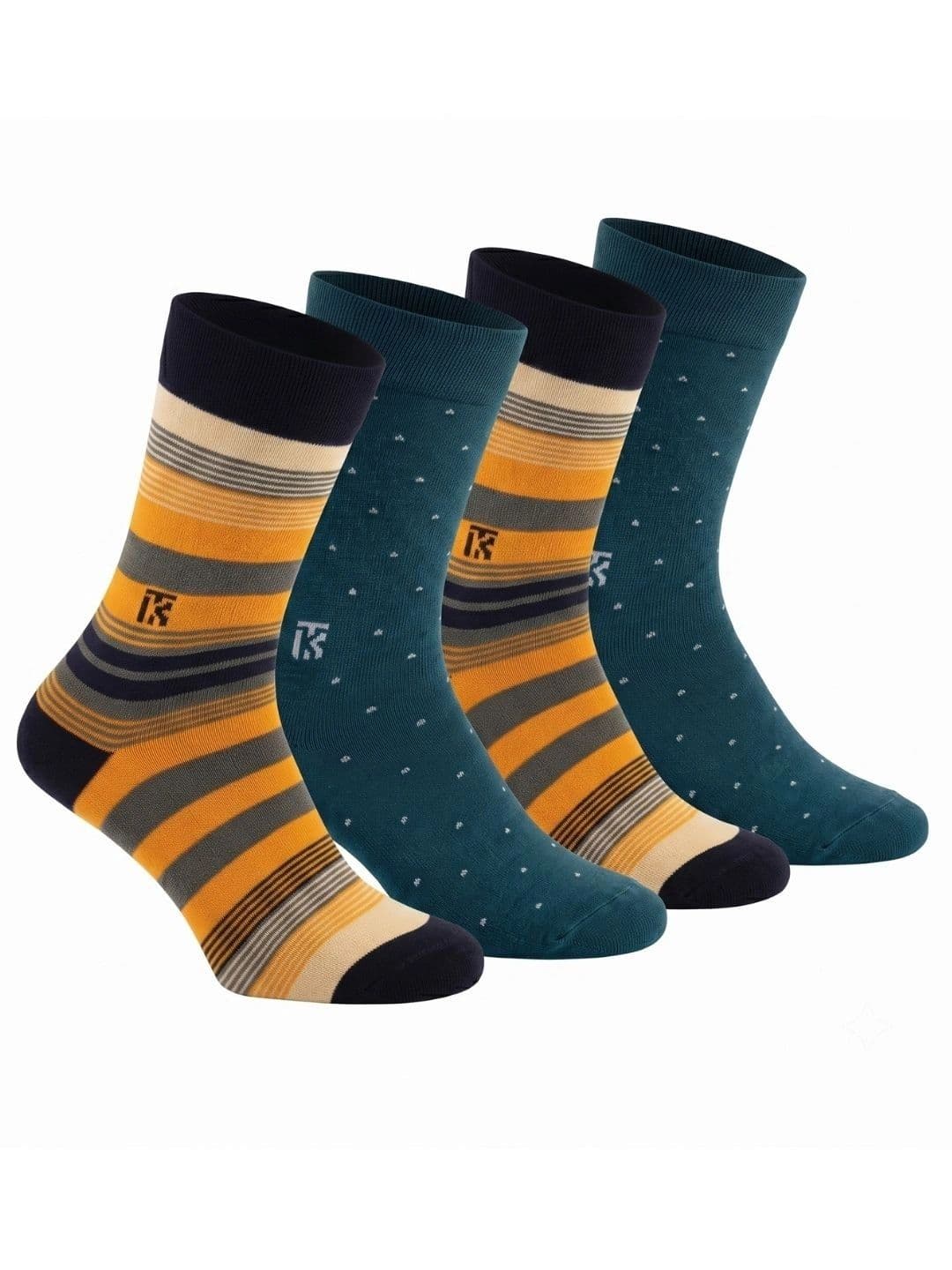 Kikitoes Men Pack of 2 Assorted Striped Ankle Length Socks thumbnail 3