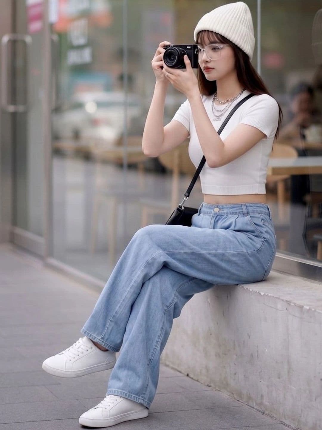 Style Quotient Women Classic Straight Fit High-Rise Light Fade Stretchable Jeans thumbnail 2