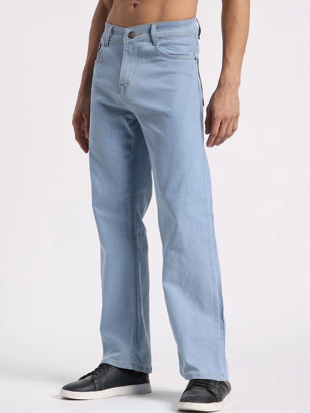 SYNZO Men Relaxed Fit Mid-Rise Light Fade Stretchable Jeans thumbnail 4
