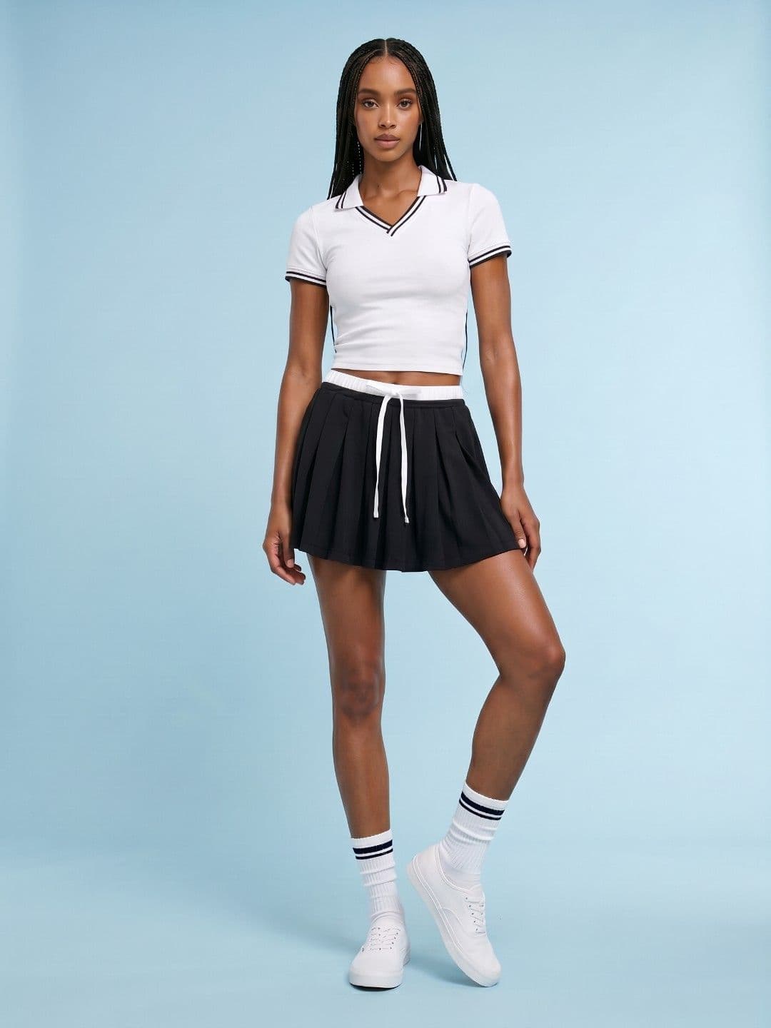 SPORT STREET by glitchez Women Accordion Pleated Mini A-Line Skirt thumbnail 4