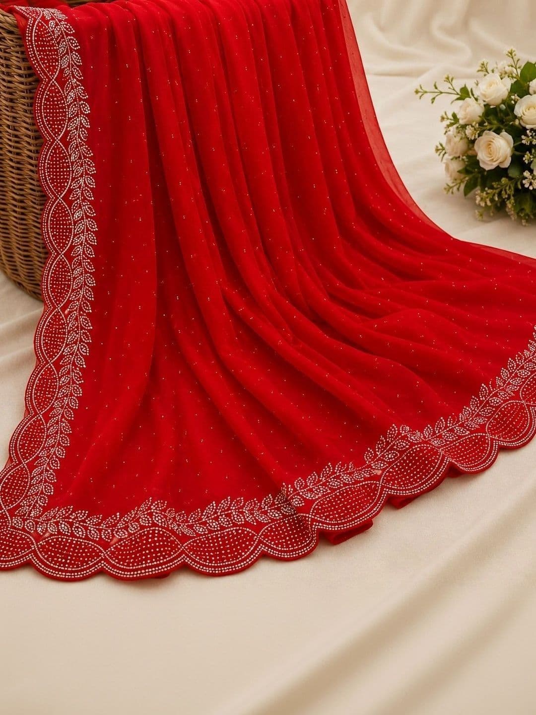 RENBRIZA Poly Georgette Saree thumbnail 4