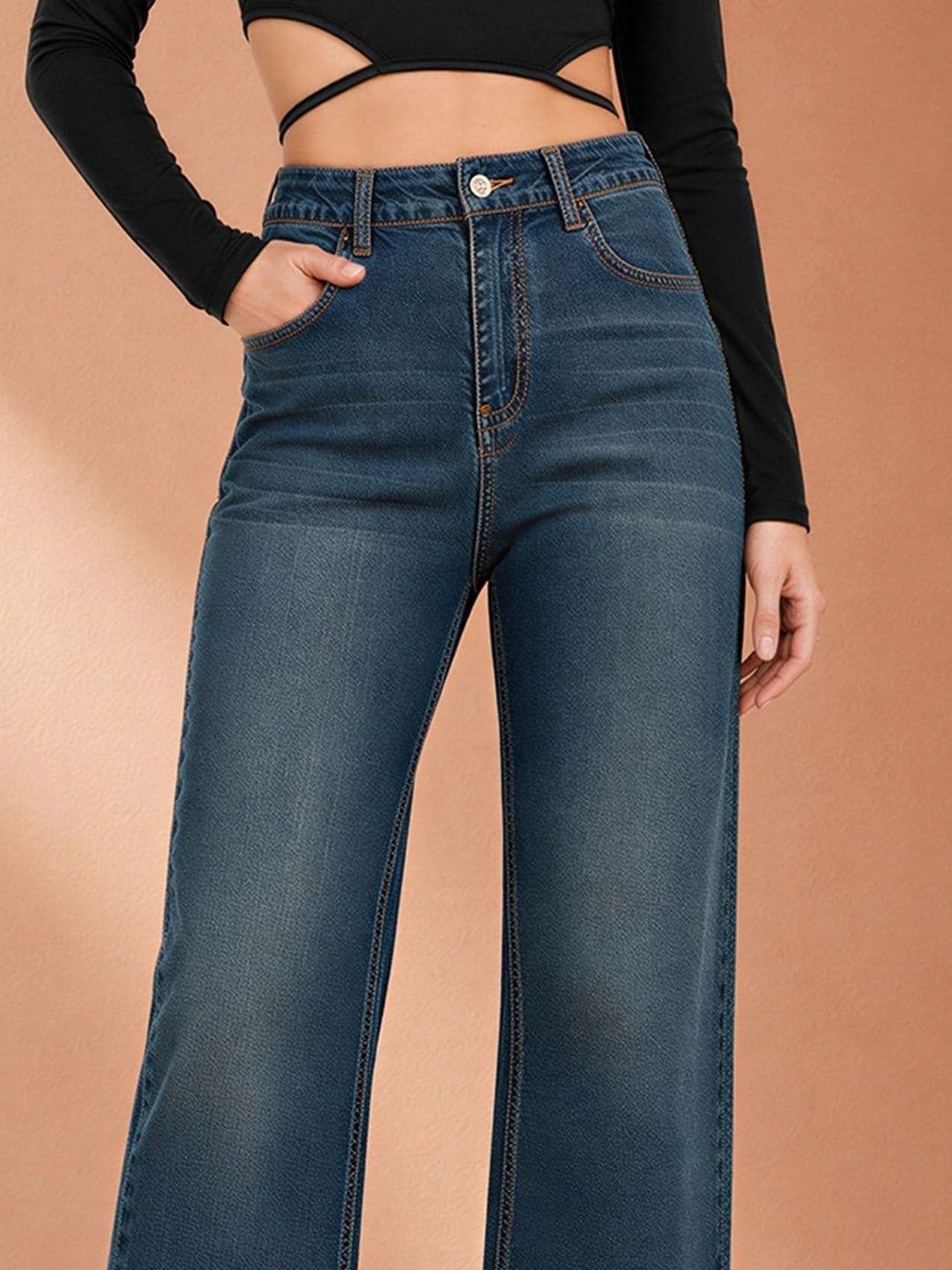 ATELIER REBEL Women Relaxed Fit Mid-Rise Light Fade Jeans thumbnail 5