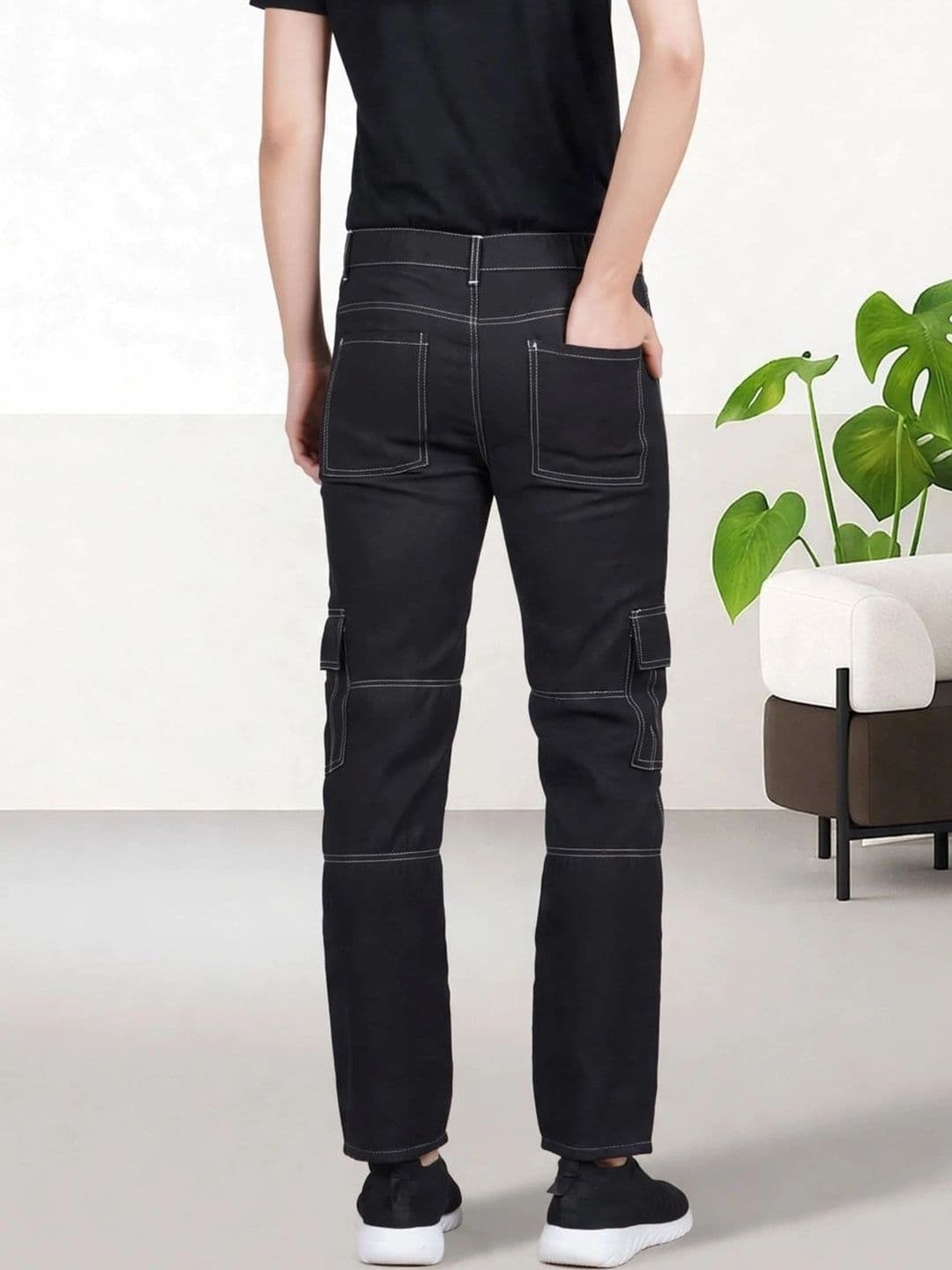 SZN Women Mid-Rise Cargo Jeans thumbnail 2