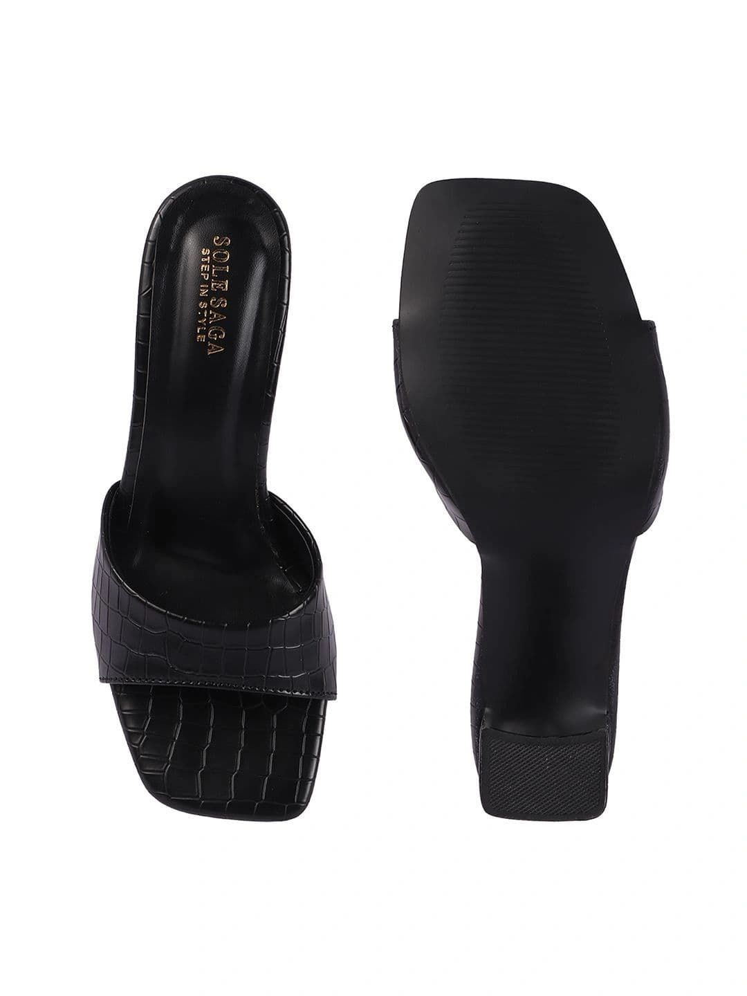 Sole Saga Textured Block Mules thumbnail 2