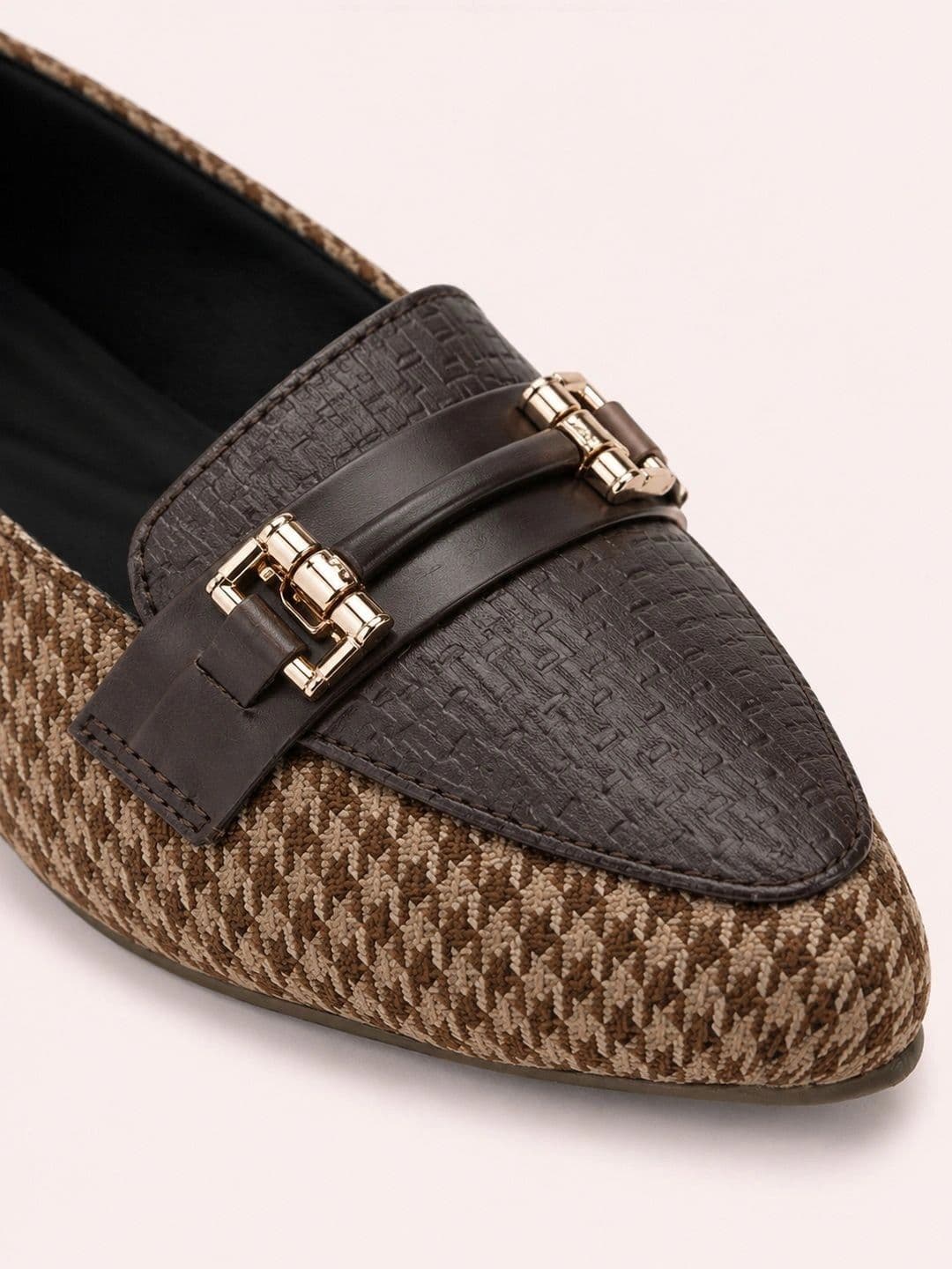 SUKUN Women Textured Flats with Buckles thumbnail 4