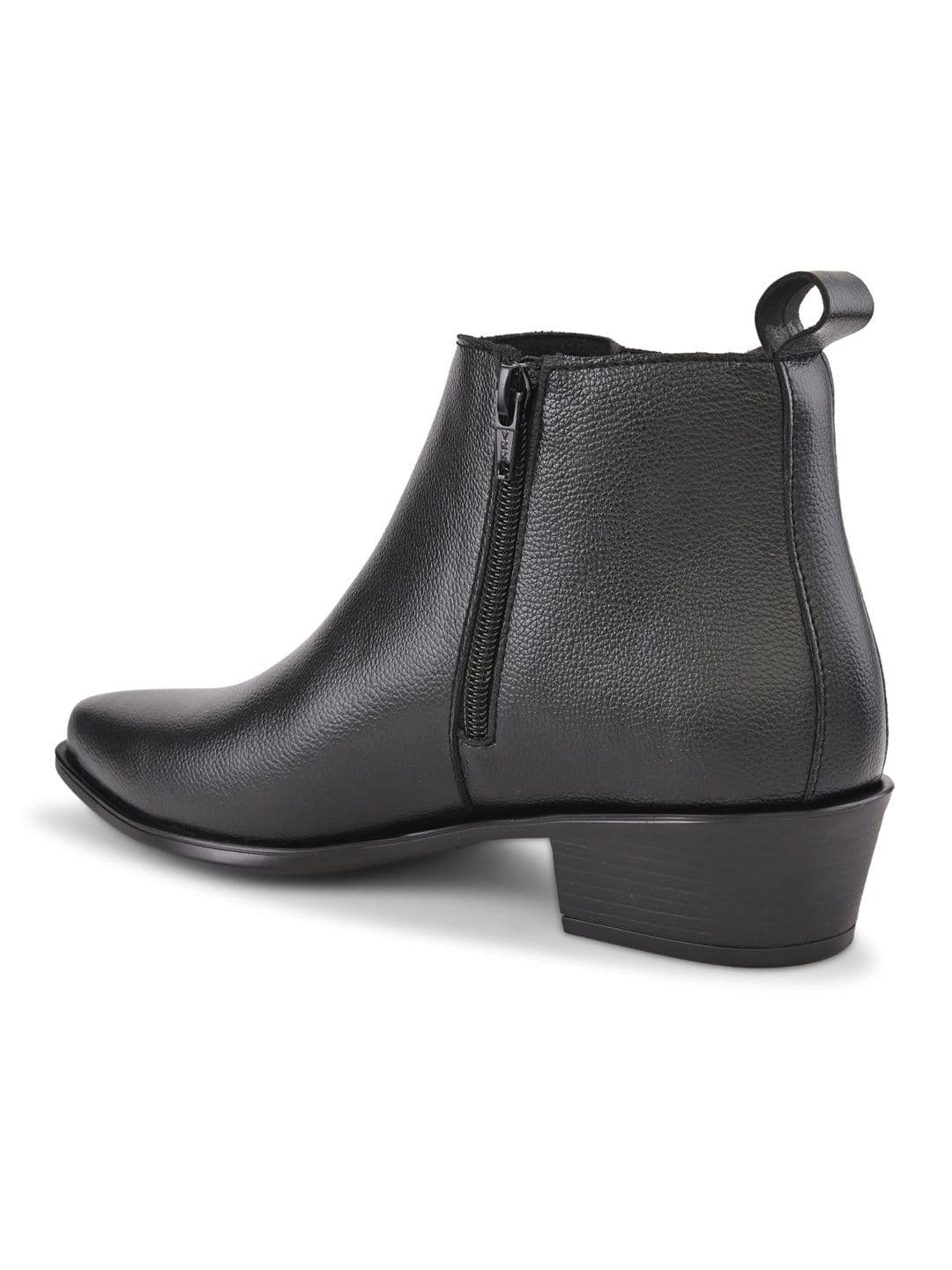 The Roadster Lifestyle Co Women Textured Pointed Toe Zip Chelsea Boots thumbnail 2