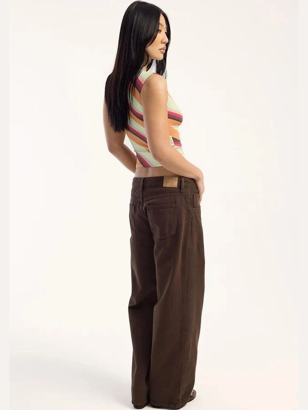 Aadvi Fashion Women Wide Leg High-Rise Stretchable Jeans thumbnail 4