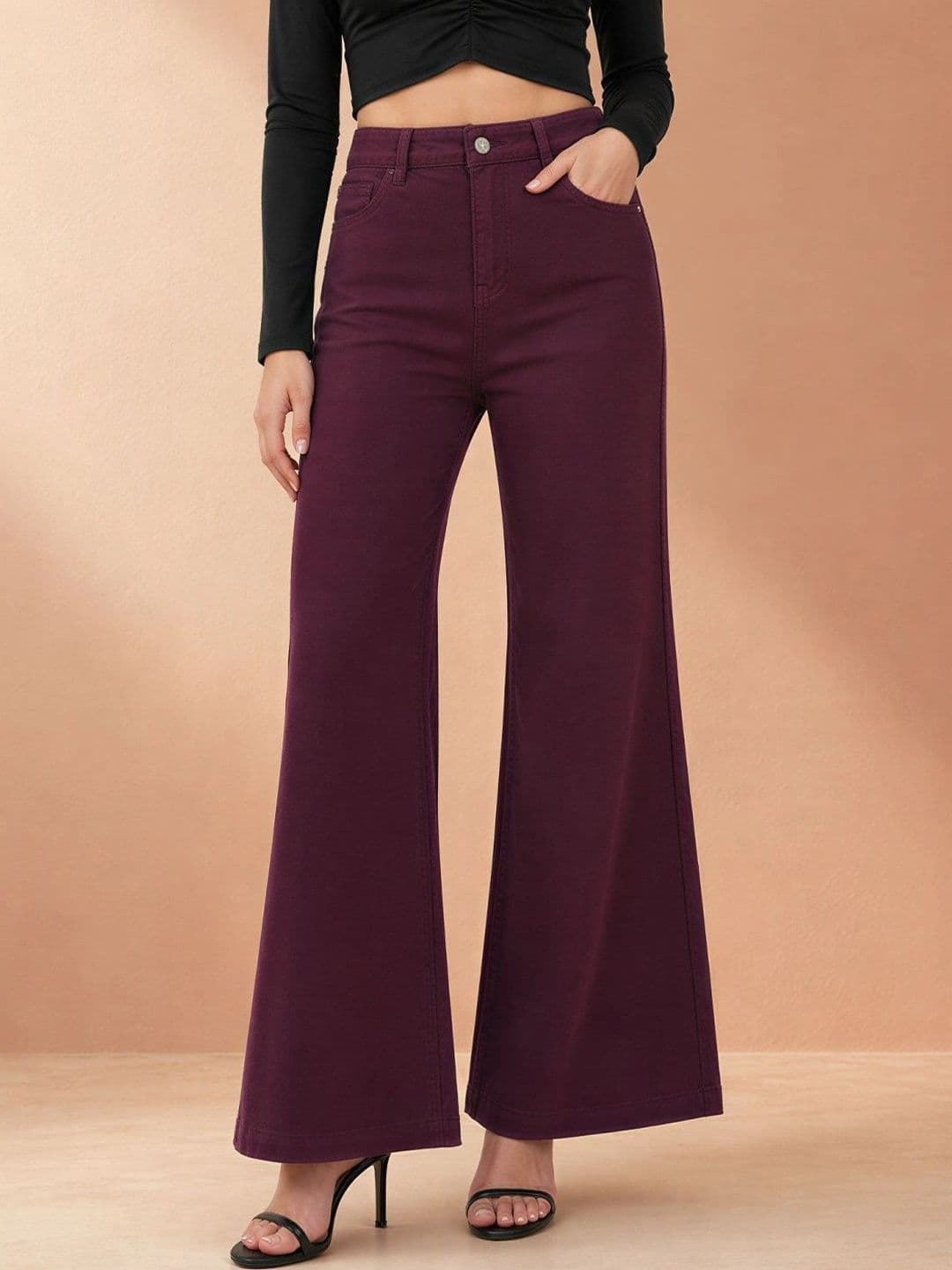 ATELIER REBEL Women Wide Leg Mid-Rise Jeans - view 1