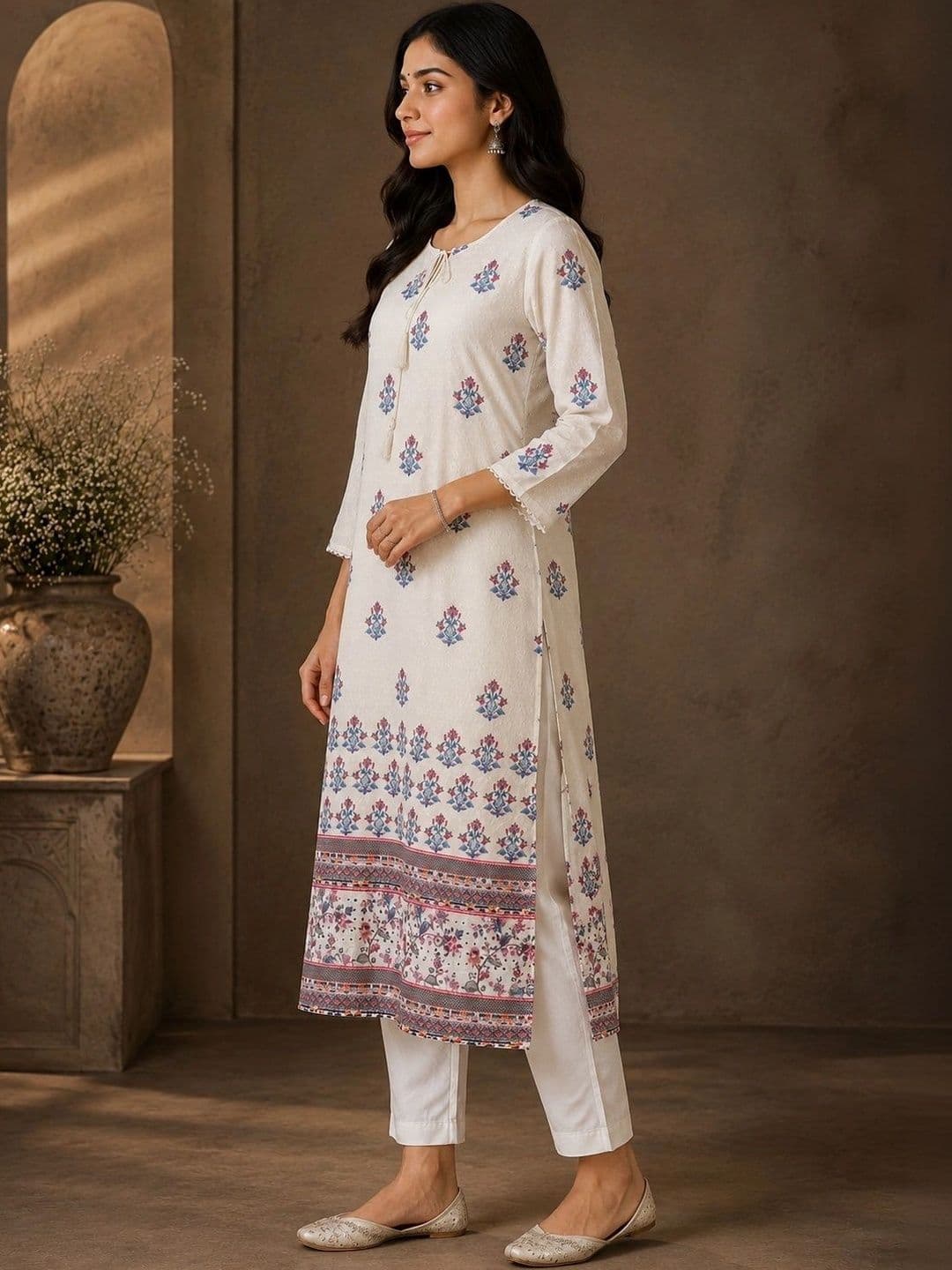Anouk Women Floral Printed Floral Kurta thumbnail 3