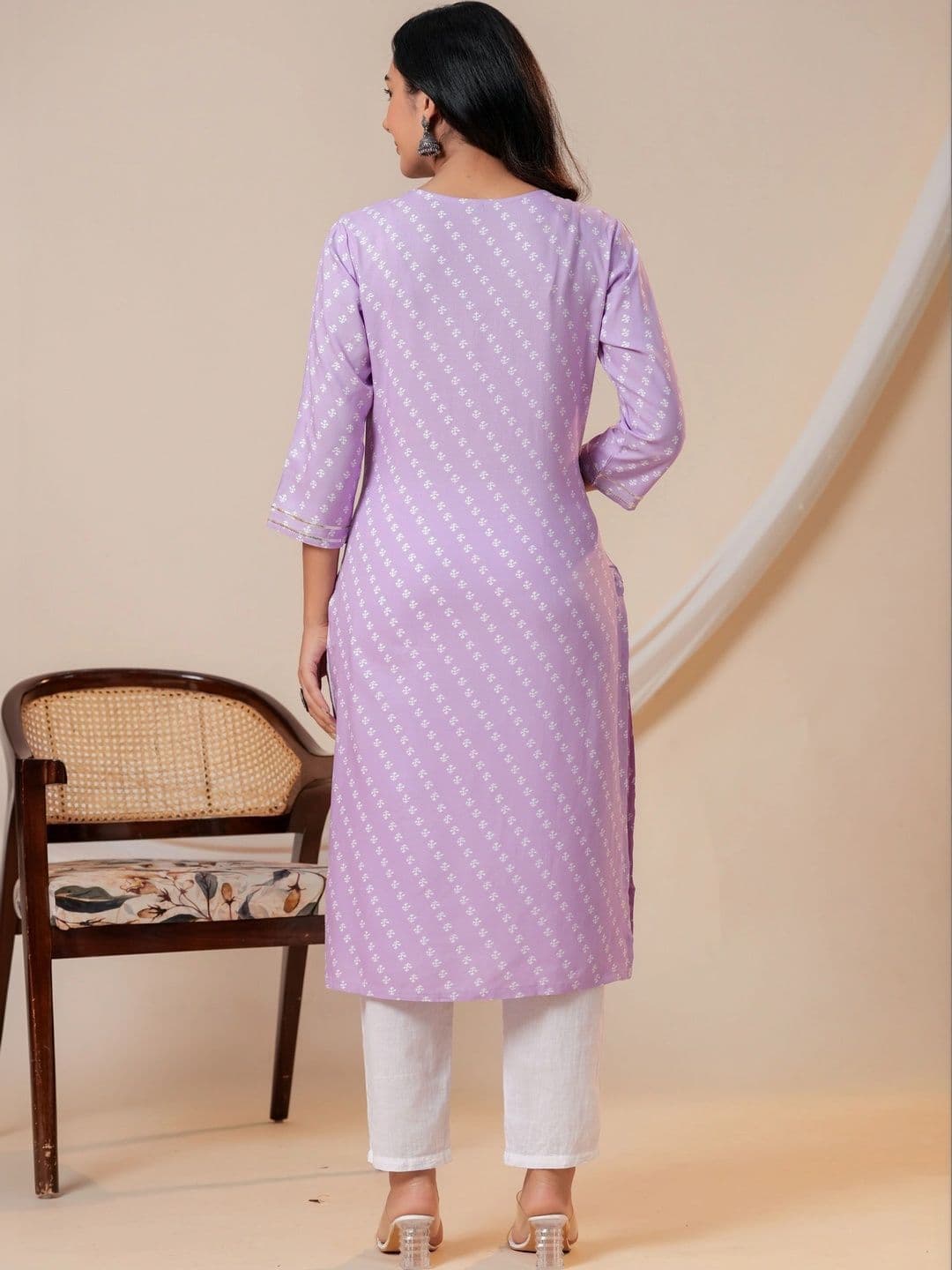 JAIPUR SARAI Women Ethnic Motifs Printed Thread Work Kurta thumbnail 6