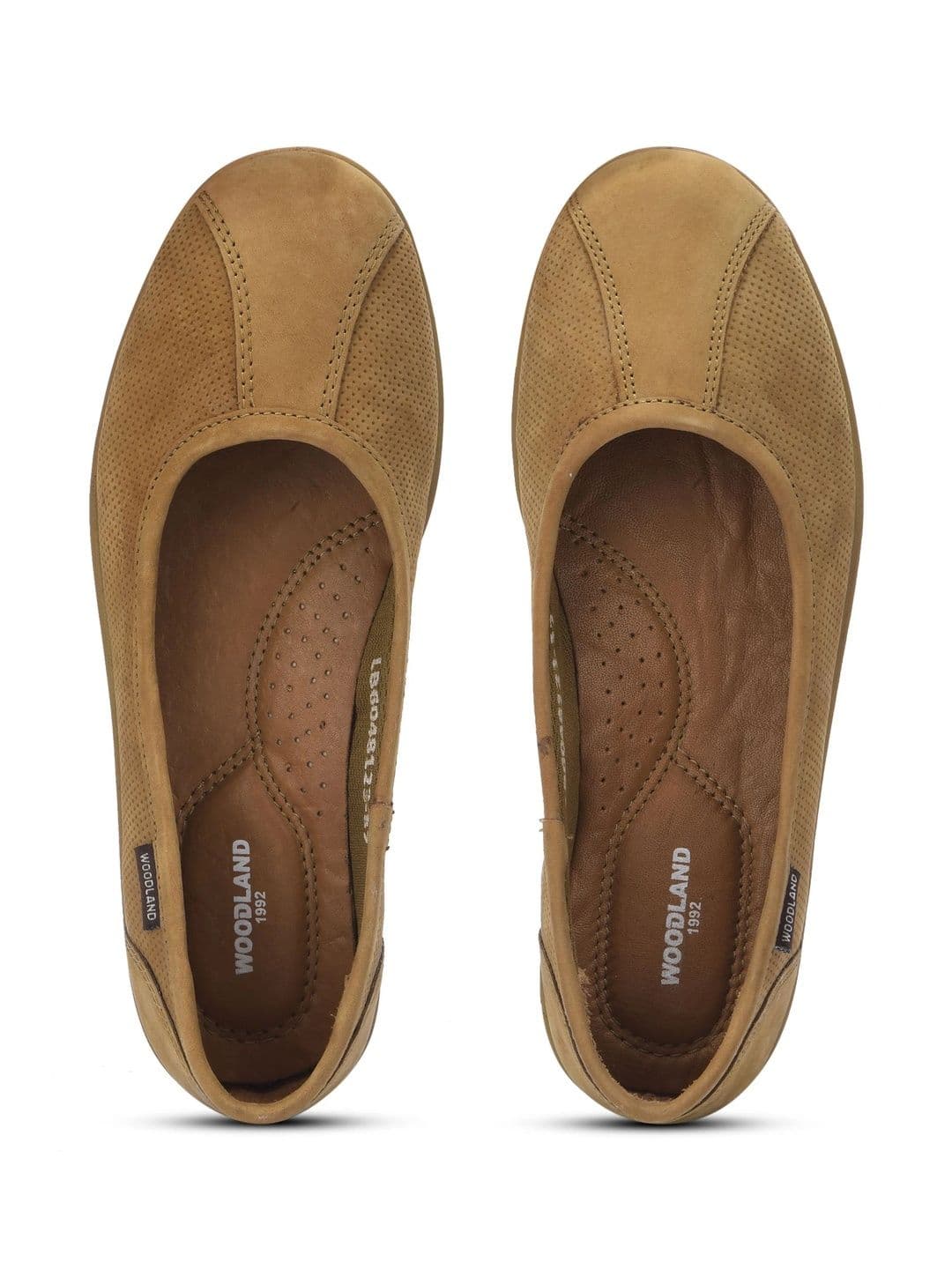 Woodland Women Perforations Leather Loafers thumbnail 6