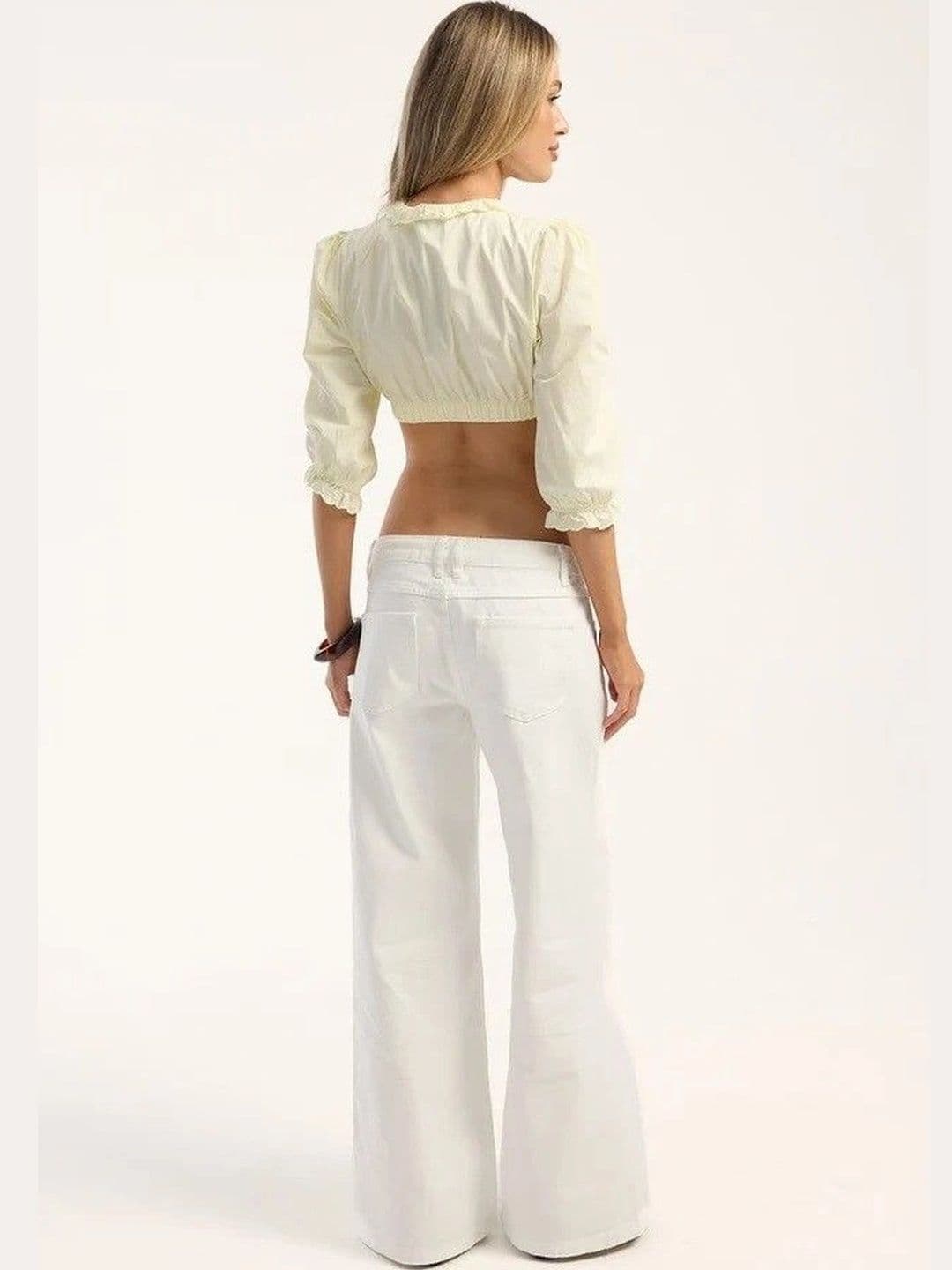 Aadvi Fashion Women Wide Leg High-Rise Stretchable Jeans thumbnail 5