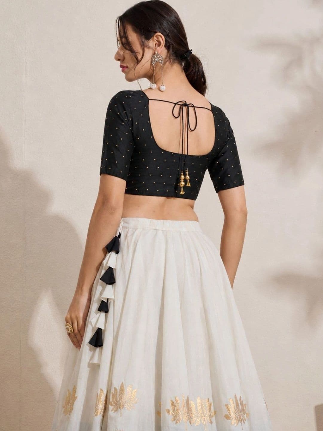 The Blouse Originals Silk Embellished Zari Saree Blouse thumbnail 3