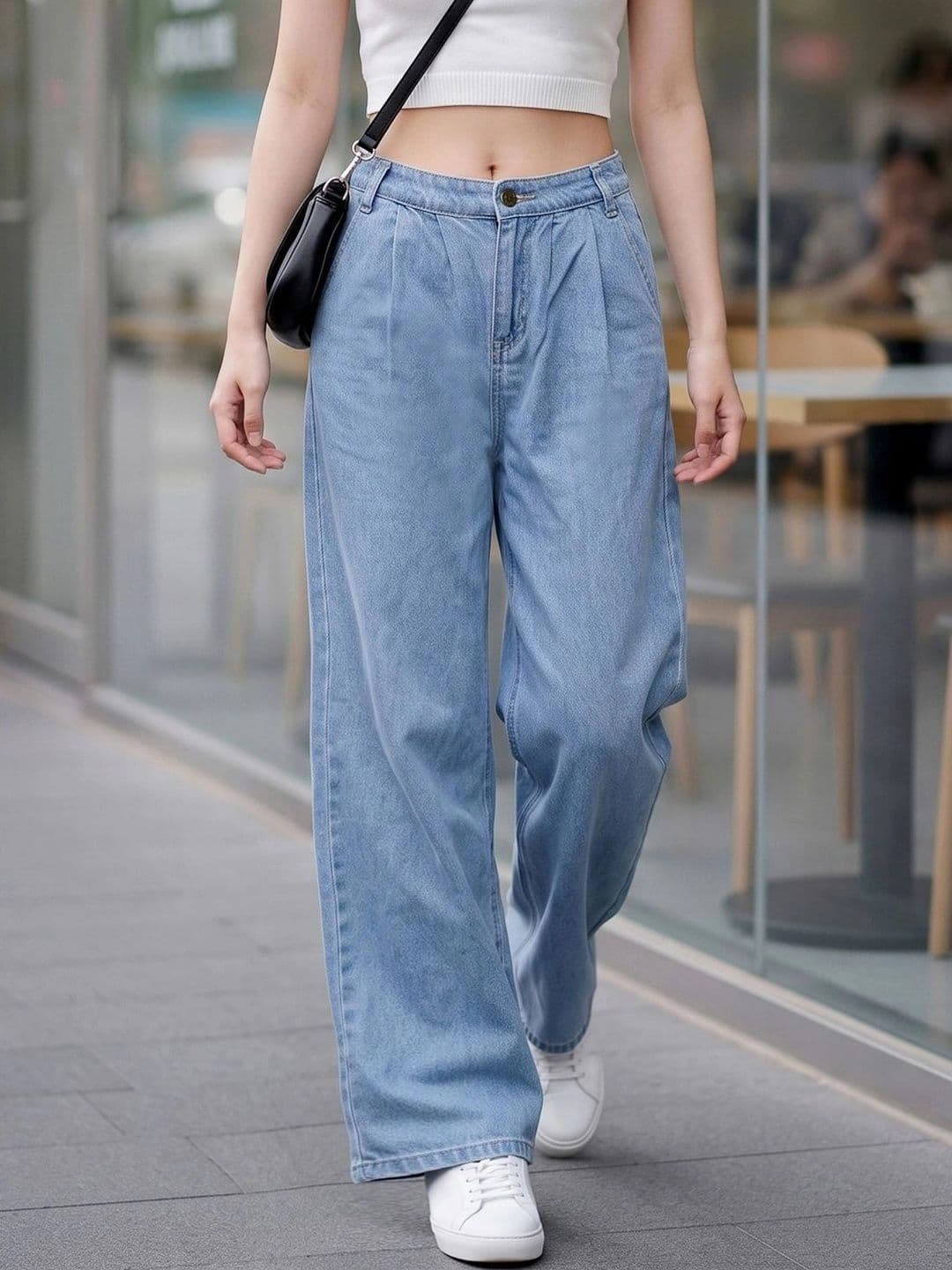 Style Quotient Women Classic Straight Fit High-Rise Light Fade Stretchable Jeans - view 1