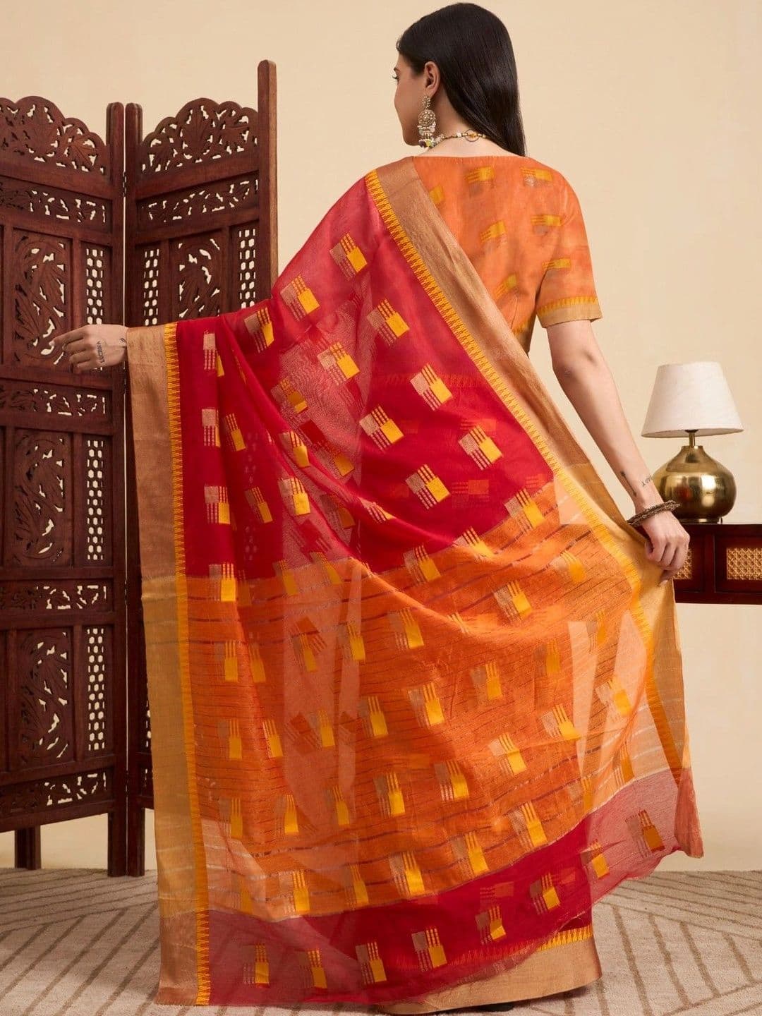 Sangria Woven Design Zari Designer Kota Saree thumbnail 6