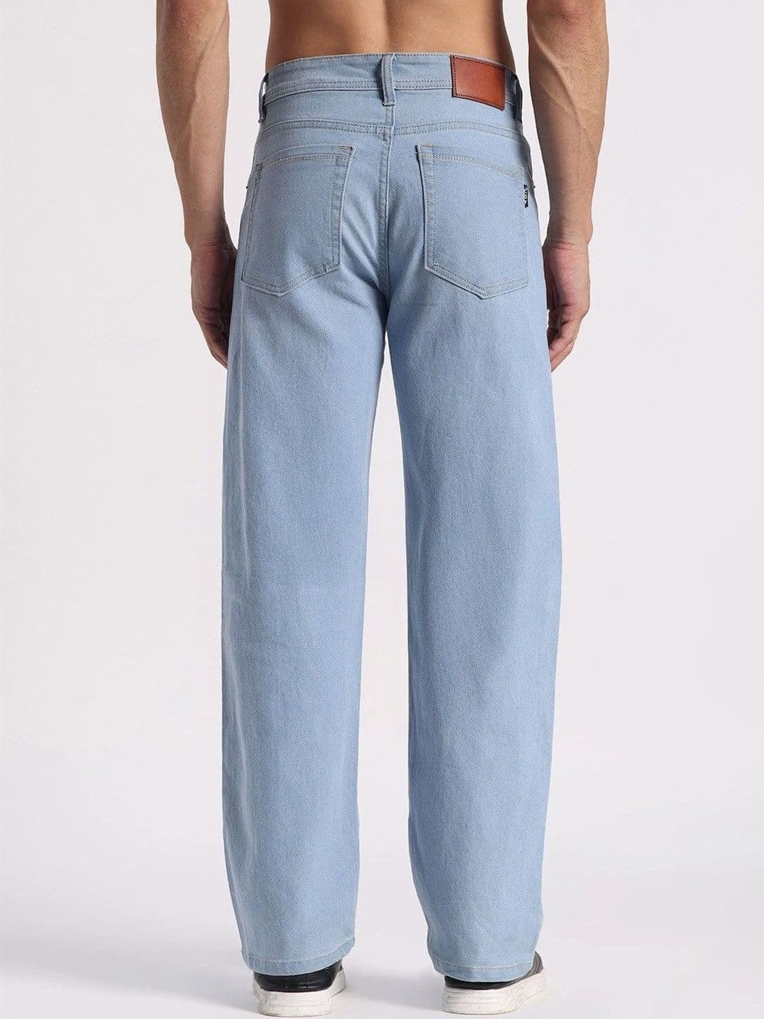 SYNZO Men Relaxed Fit Mid-Rise Light Fade Stretchable Jeans thumbnail 6